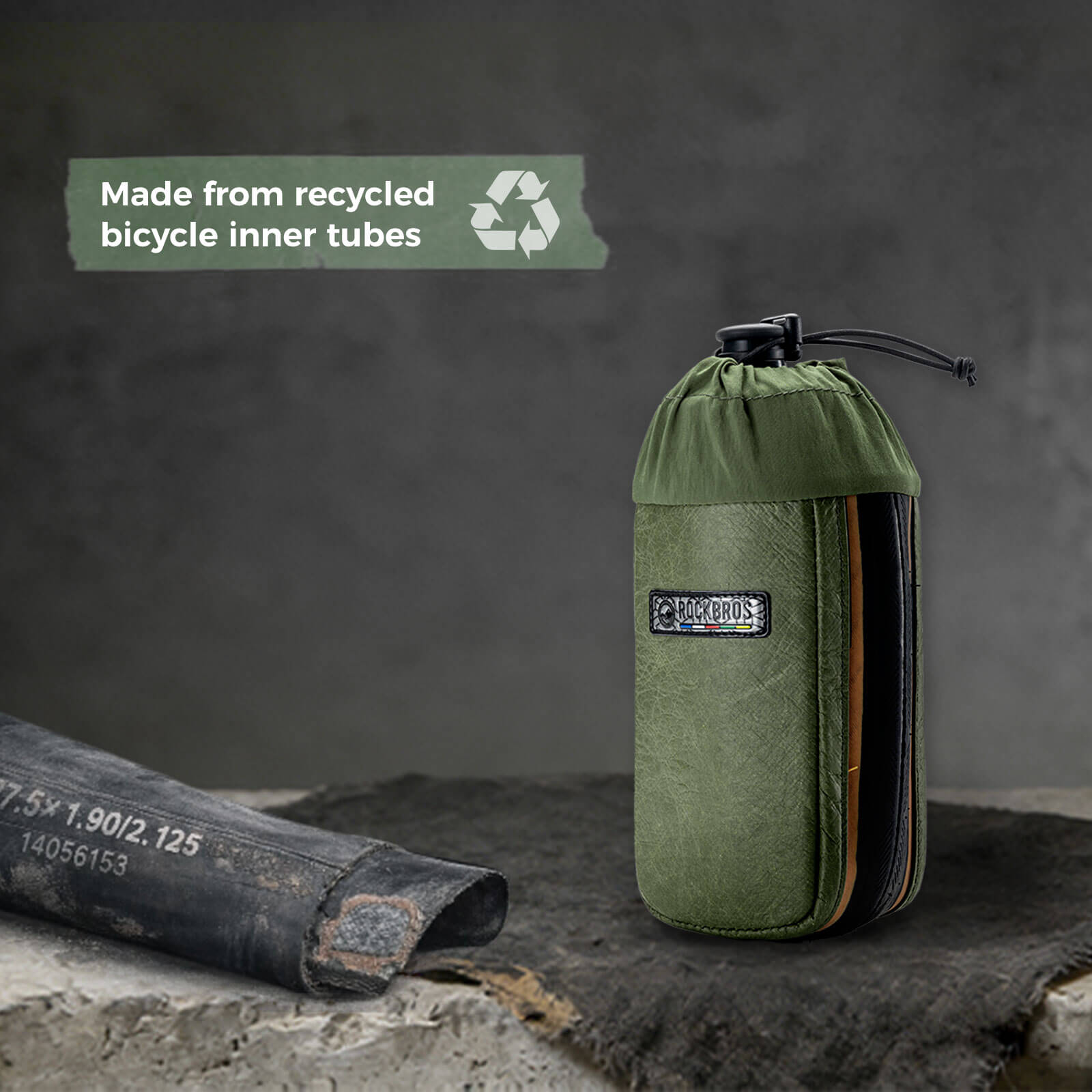 ROAD TO SKY Recycled Tire Bike Water Bottle Bag - 0.8L - OVERLANDERS Outfitter