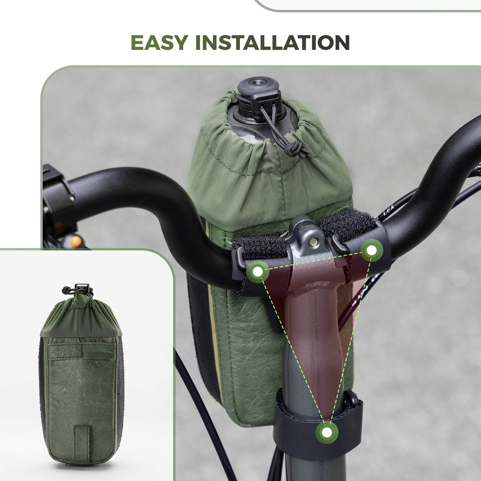 ROAD TO SKY Recycled Tire Bike Water Bottle Bag - 0.8L - OVERLANDERS Outfitter
