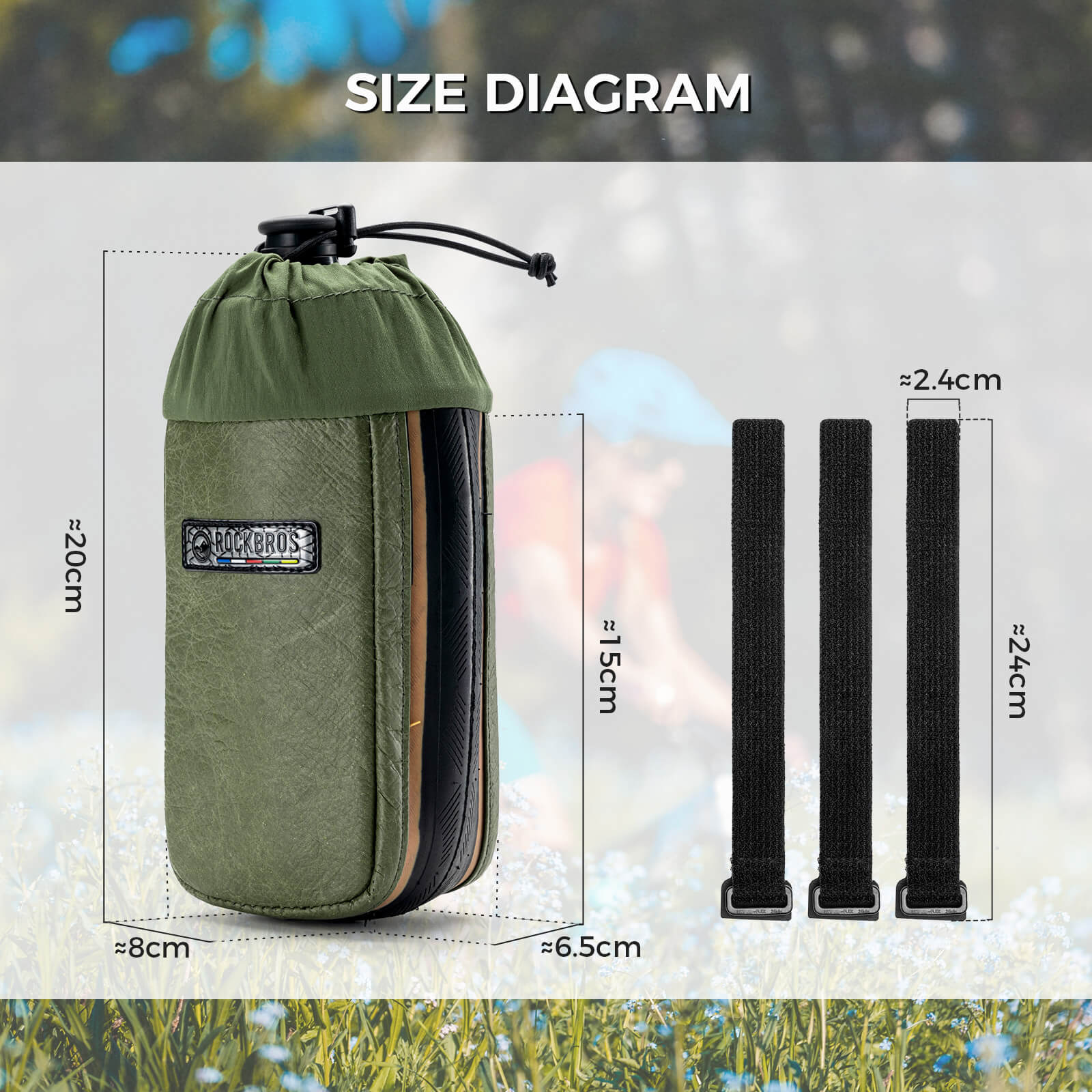ROAD TO SKY Recycled Tire Bike Water Bottle Bag - 0.8L - OVERLANDERS Outfitter