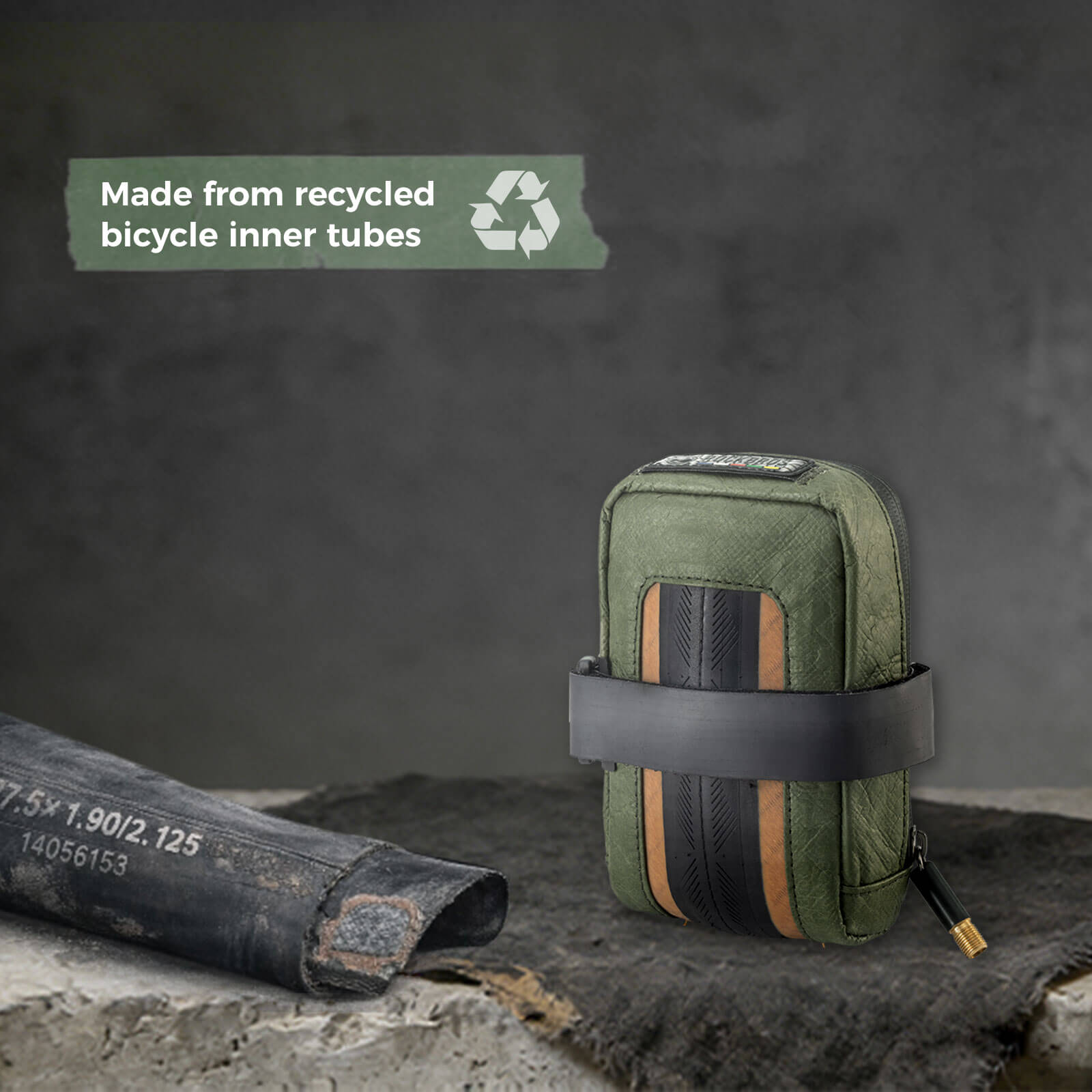 ROAD TO SKY Recycled Tire Mini Bike Saddle Bag - 0.4L - OVERLANDERS Outfitter