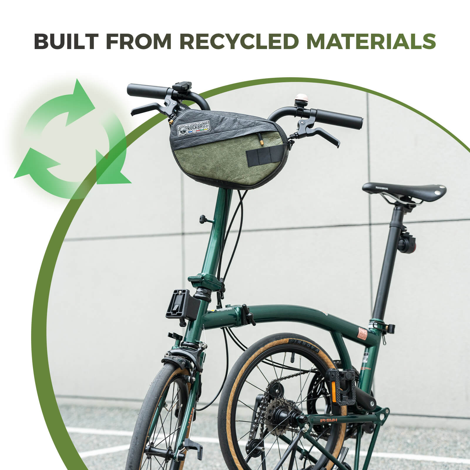 ROAD TO SKY Recycled Tire Bike Handlebar Bag - 2.5L - OVERLANDERS Outfitter