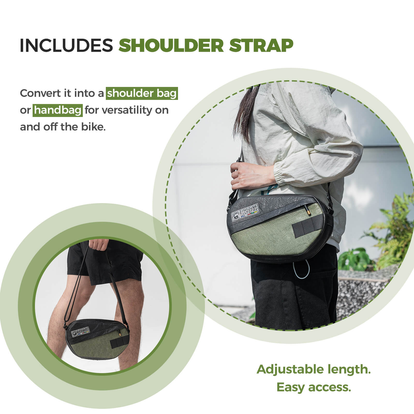 ROAD TO SKY Recycled Tire Bike Handlebar Bag - 2.5L - OVERLANDERS Outfitter