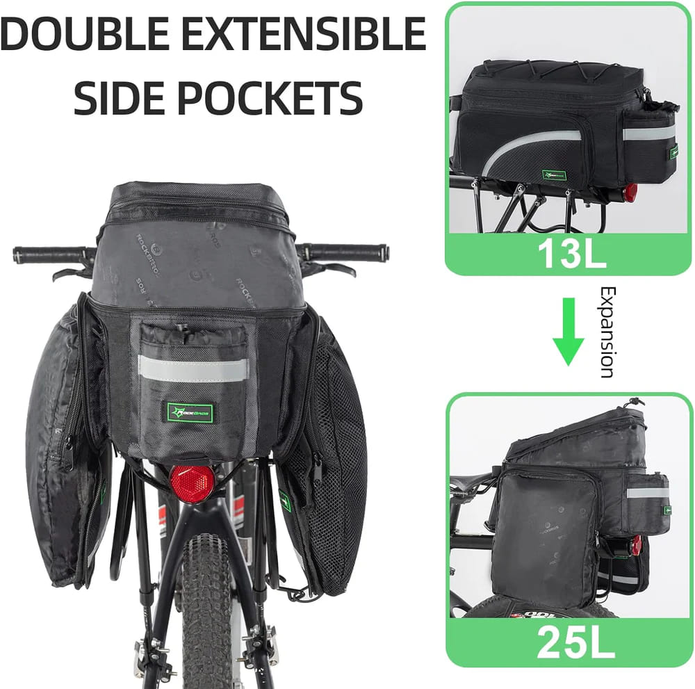 Large Capacity Durable Bike Trunk Bag 13L–25L - OVERLANDERS Outfitter