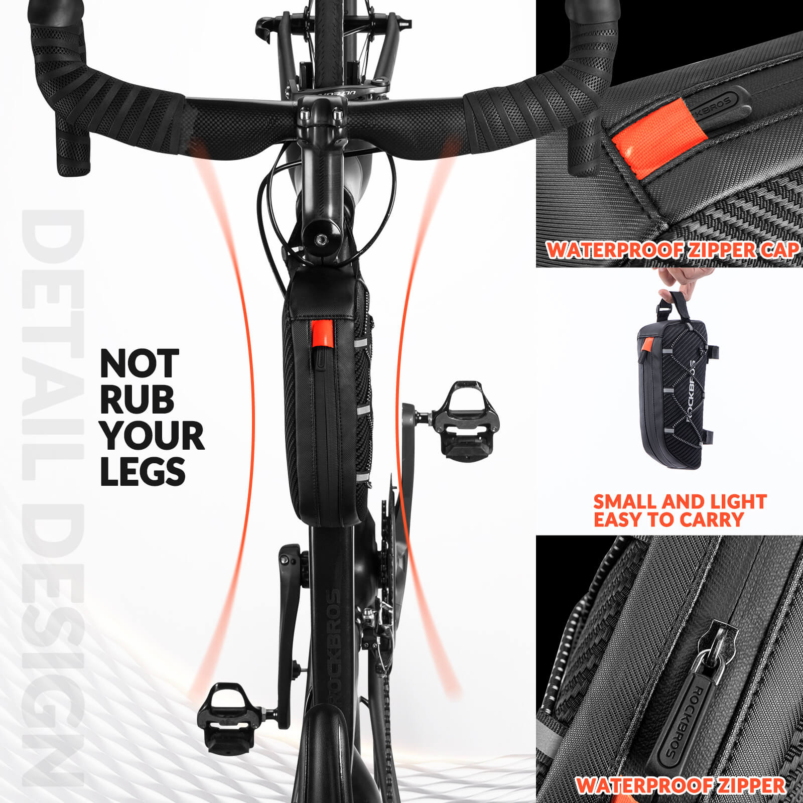 Top Tube Bike Bag with Side Drawstring - 1L - OVERLANDERS Outfitter