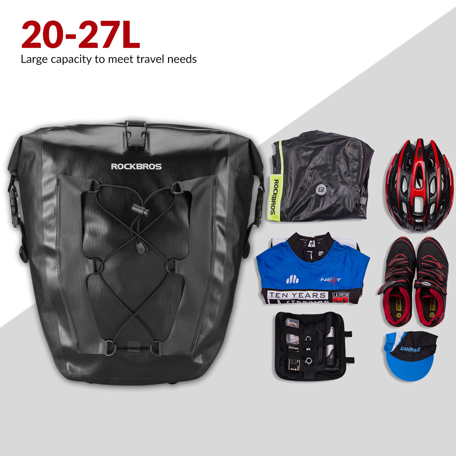 Waterproof Bike Pannier - 27L - OVERLANDERS Outfitter
