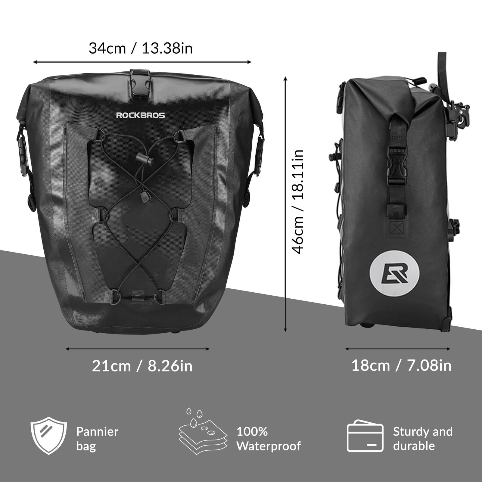 Waterproof Bike Pannier - 27L - OVERLANDERS Outfitter