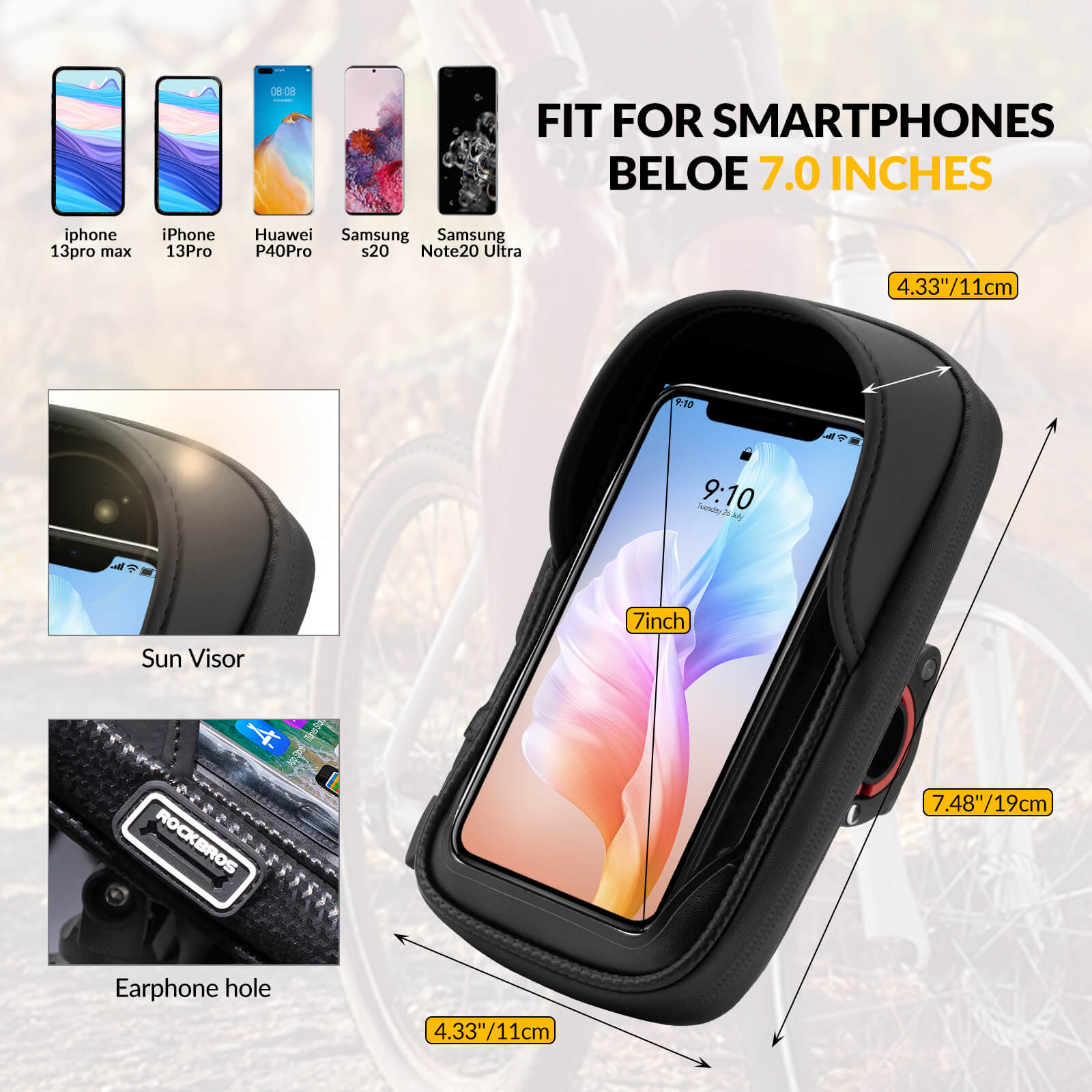360° Rotating Bike Phone Mount Bag - OVERLANDERS Outfitter