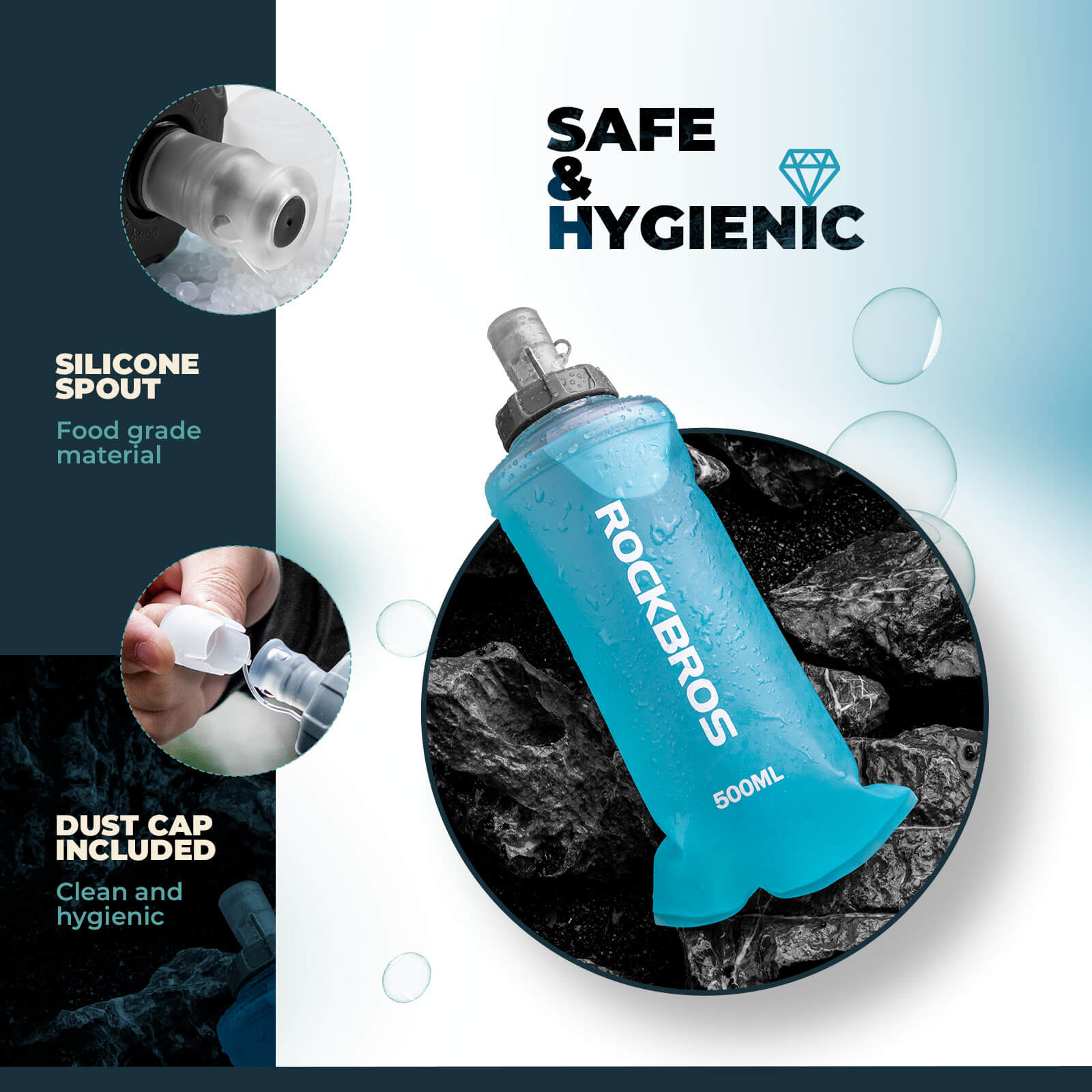 500ml Collapsible Water Bottle for Outdoor Use - OVERLANDERS Outfitter
