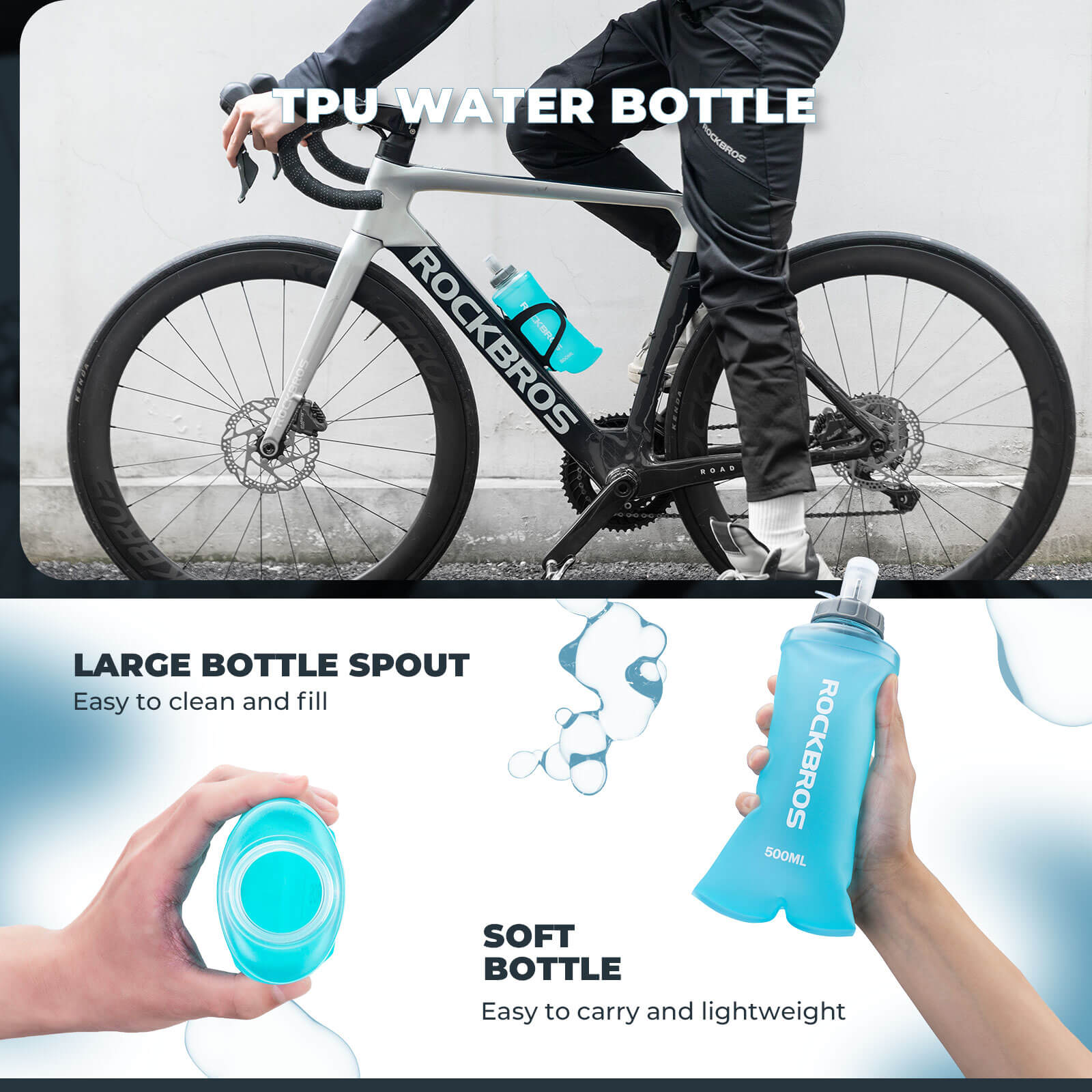 500ml Collapsible Water Bottle for Outdoor Use - OVERLANDERS Outfitter