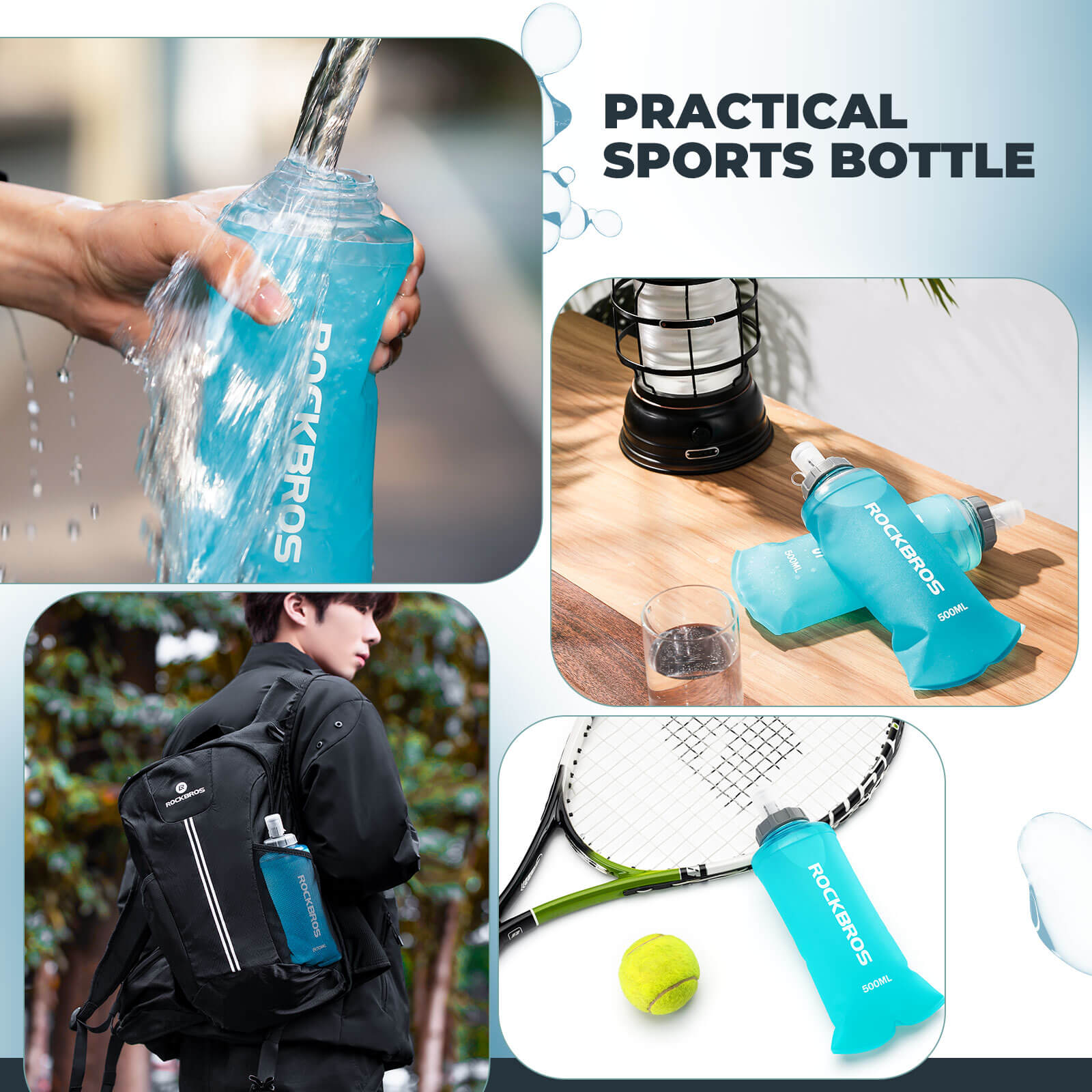 500ml Collapsible Water Bottle for Outdoor Use - OVERLANDERS Outfitter