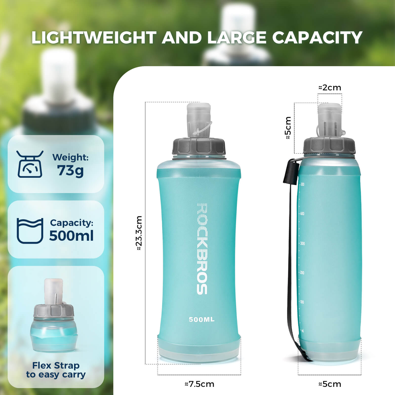 500ml Water Soft Flask - OVERLANDERS Outfitter