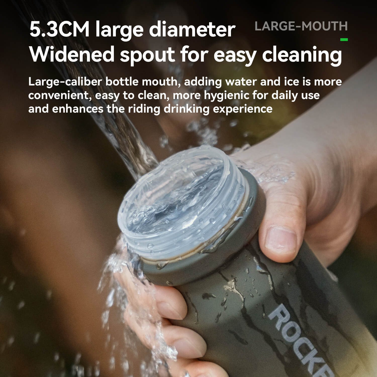 Bike Water Bottle with Soft-Touch Grip & Pull-Top Lid - 600/750ml - OVERLANDERS Outfitter