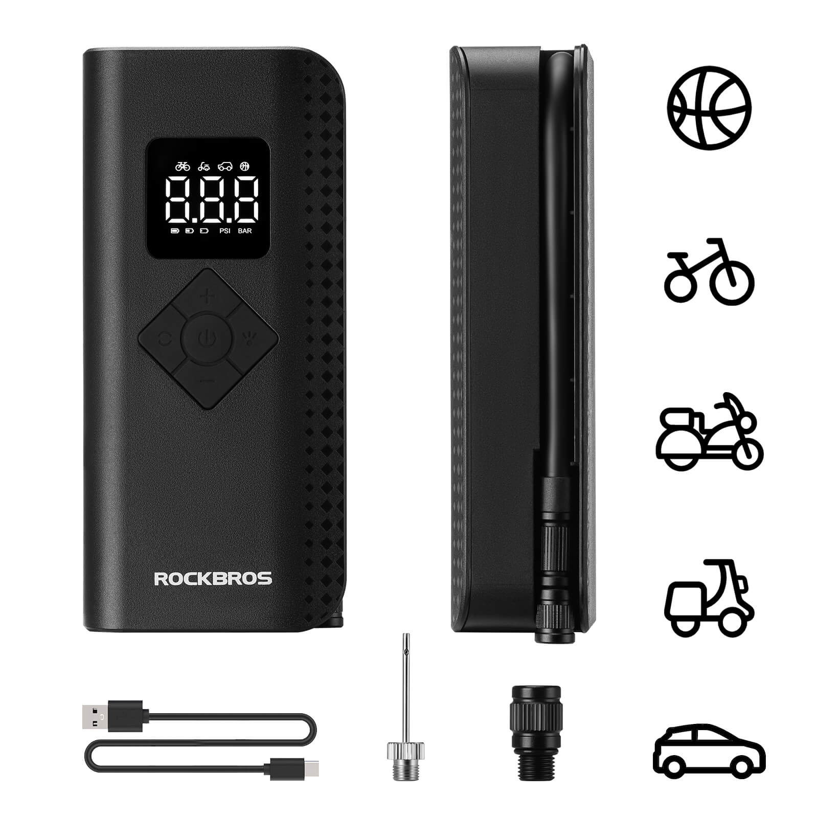 A13 Mini Electric Air Bike Tire Pump 150PSl - OVERLANDERS Outfitter
