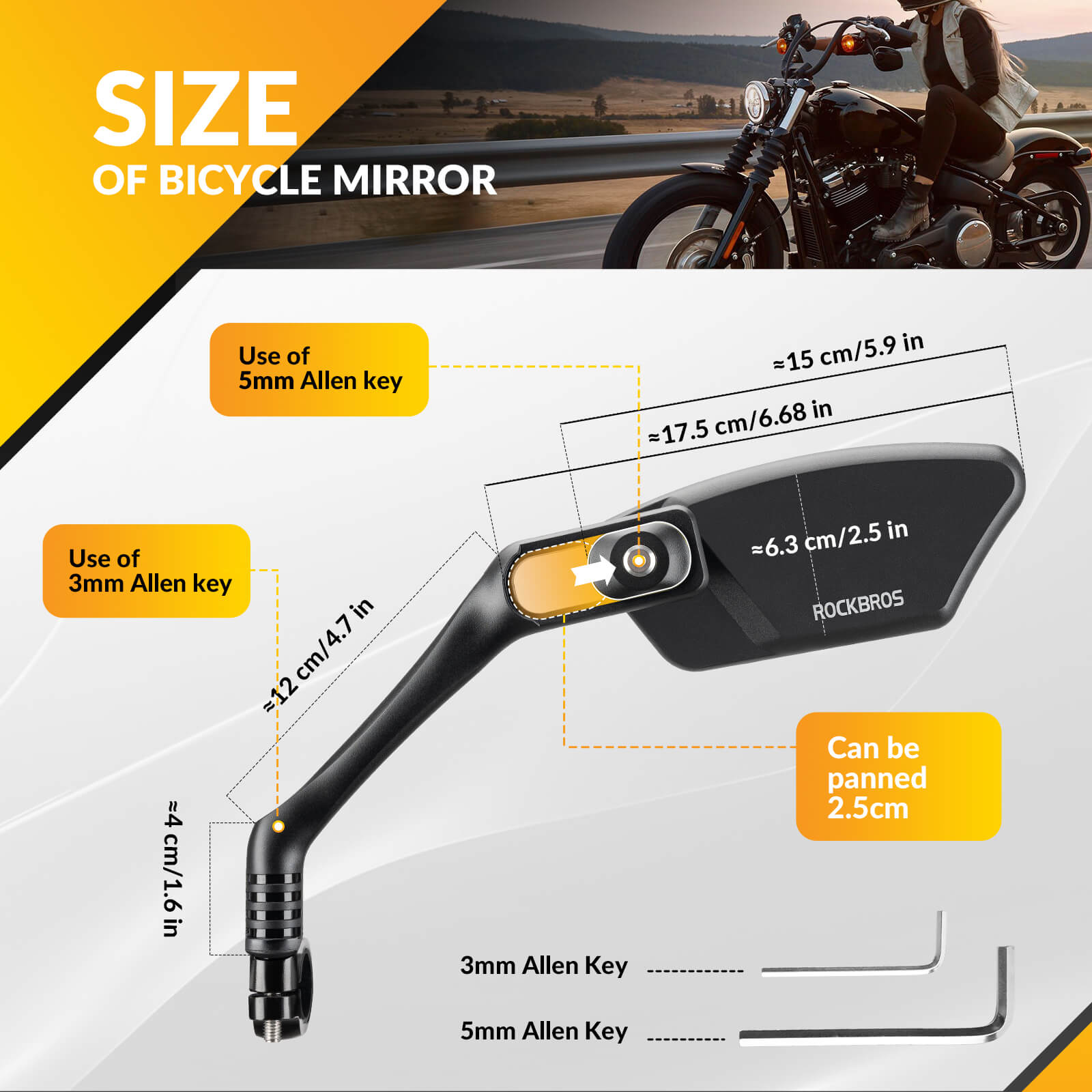 Adjustable Bike Handlebar Mirror - OVERLANDERS Outfitter