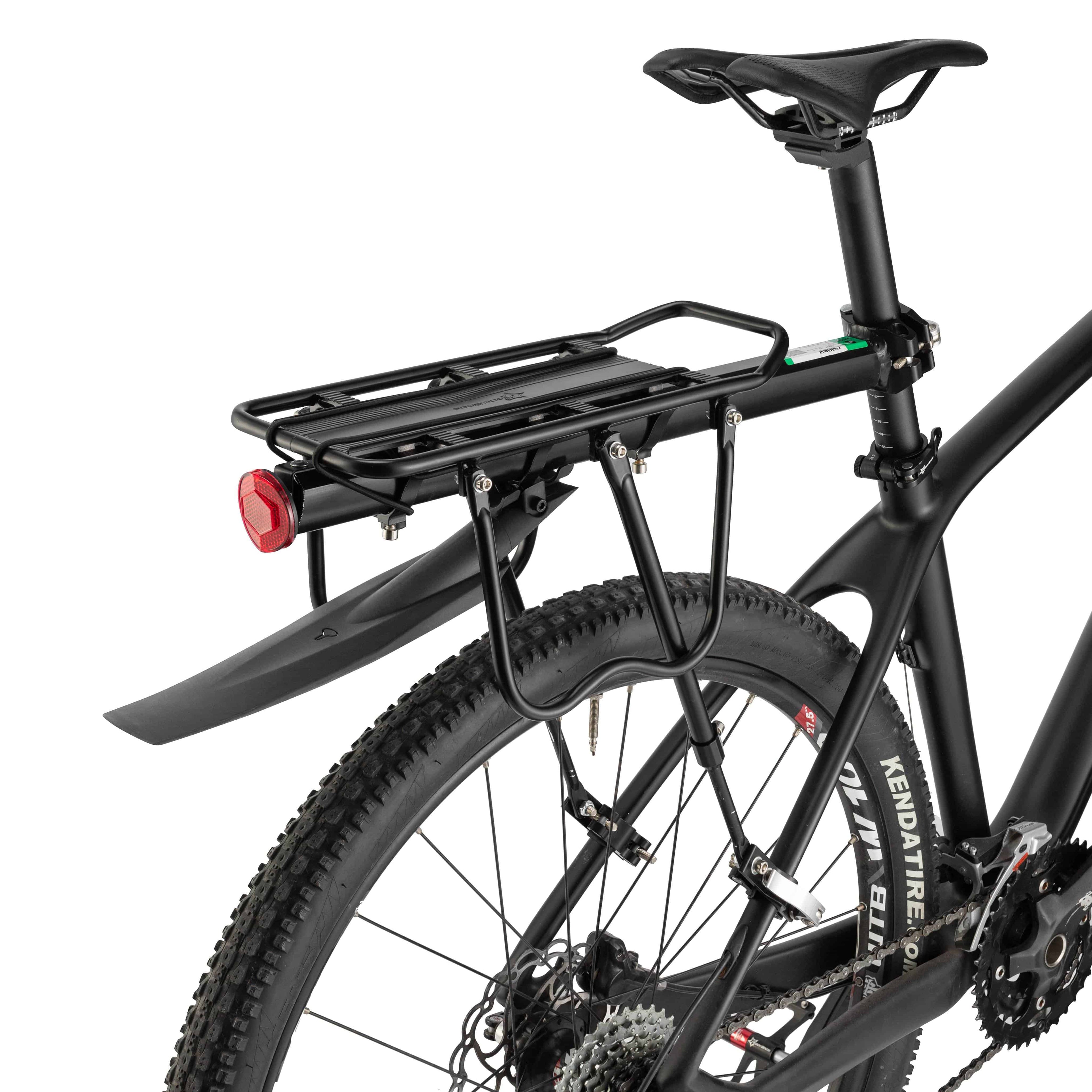 Rear Bicycle Cargo Rack with Mudguard Tool-Free Quick Install - OVERLANDERS Outfitter