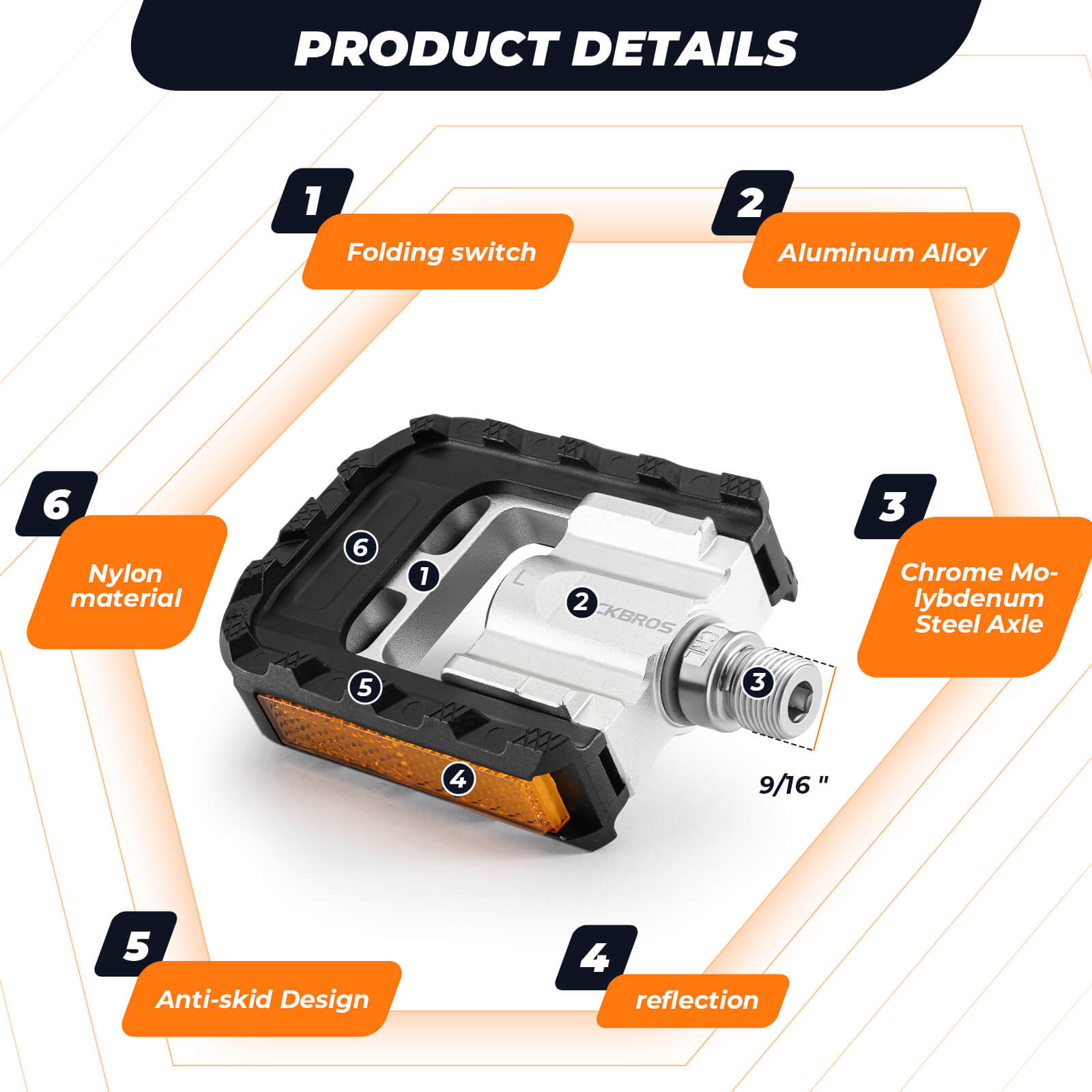 Aluminum Folding Bike Pedals - OVERLANDERS Outfitter