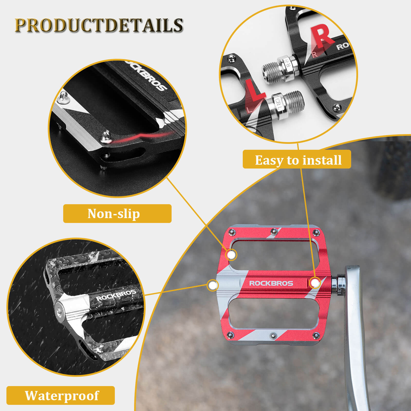 Aluminum Alloy Bearing Pedals - K306 - OVERLANDERS Outfitter