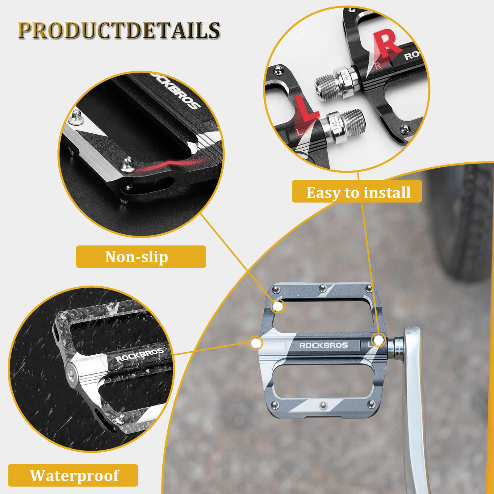 Aluminum Alloy Bearing Pedals - K306 - OVERLANDERS Outfitter