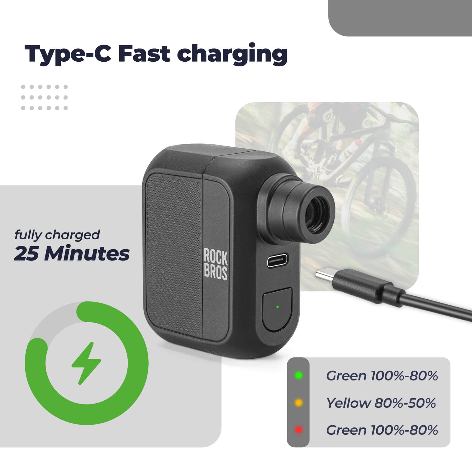 AS110 Mini Electric Air Pump – 100PSI Portable Bike Pump - OVERLANDERS Outfitter