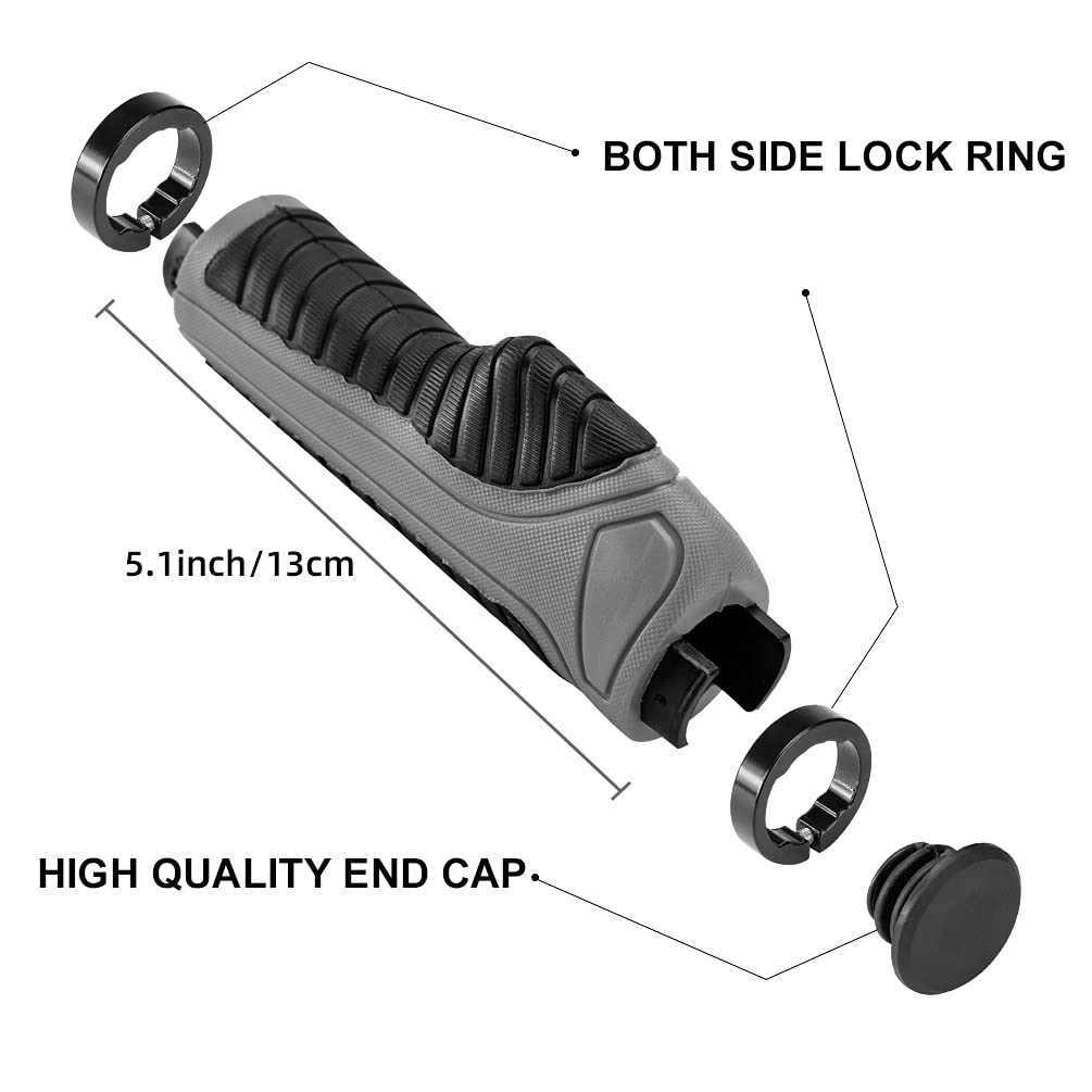 Bike Handle Grips with Double Lock-On Clamps – Aluminum Ends for MTB & BMX - OVERLANDERS Outfitter