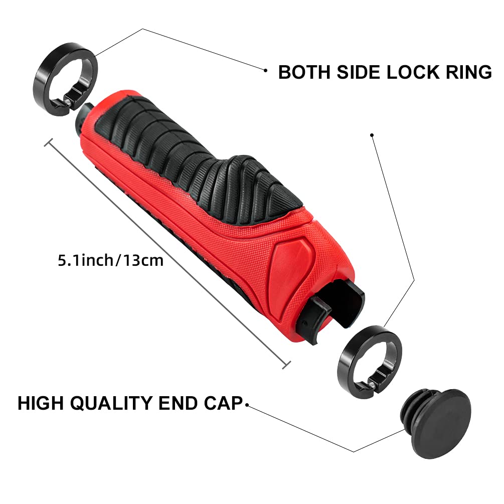 Bike Handle Grips with Double Lock-On Clamps – Aluminum Ends for MTB & BMX - OVERLANDERS Outfitter