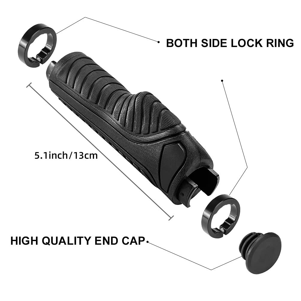 Bike Handle Grips with Double Lock-On Clamps – Aluminum Ends for MTB & BMX - OVERLANDERS Outfitter