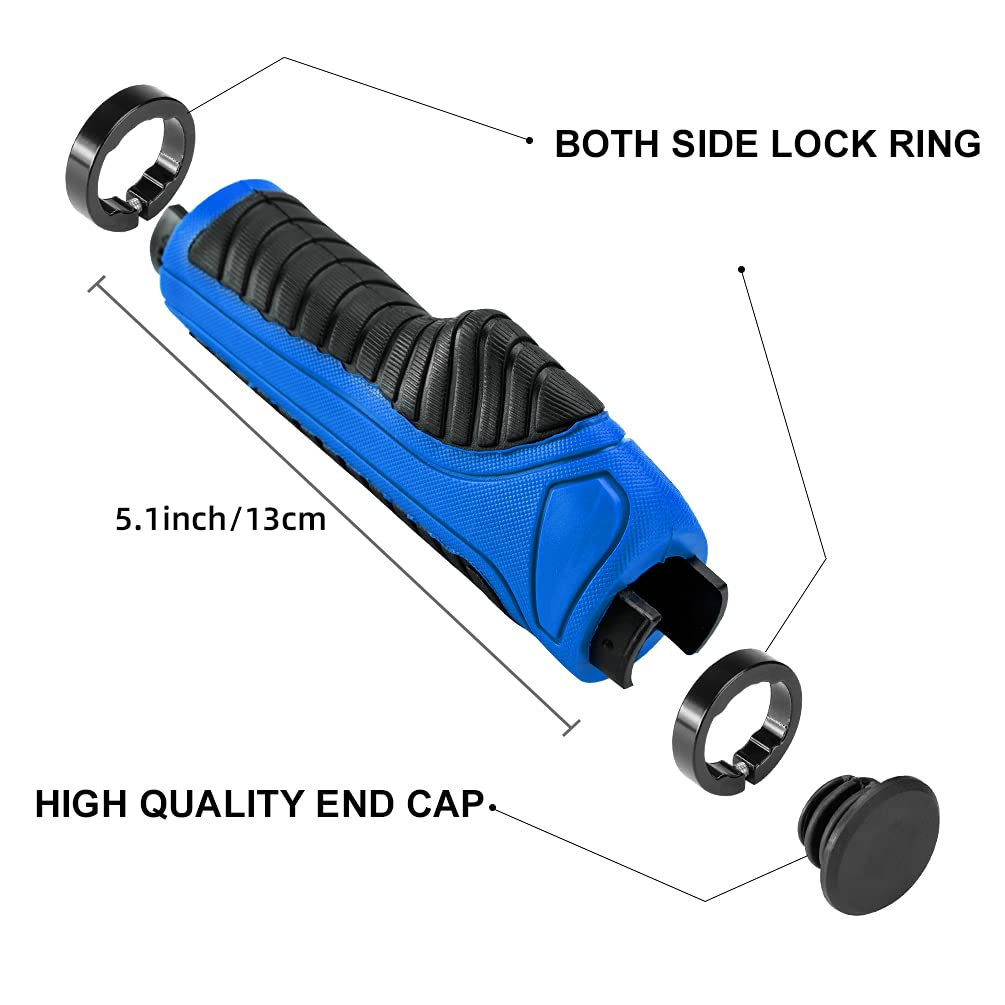 Bike Handle Grips with Double Lock-On Clamps – Aluminum Ends for MTB & BMX - OVERLANDERS Outfitter