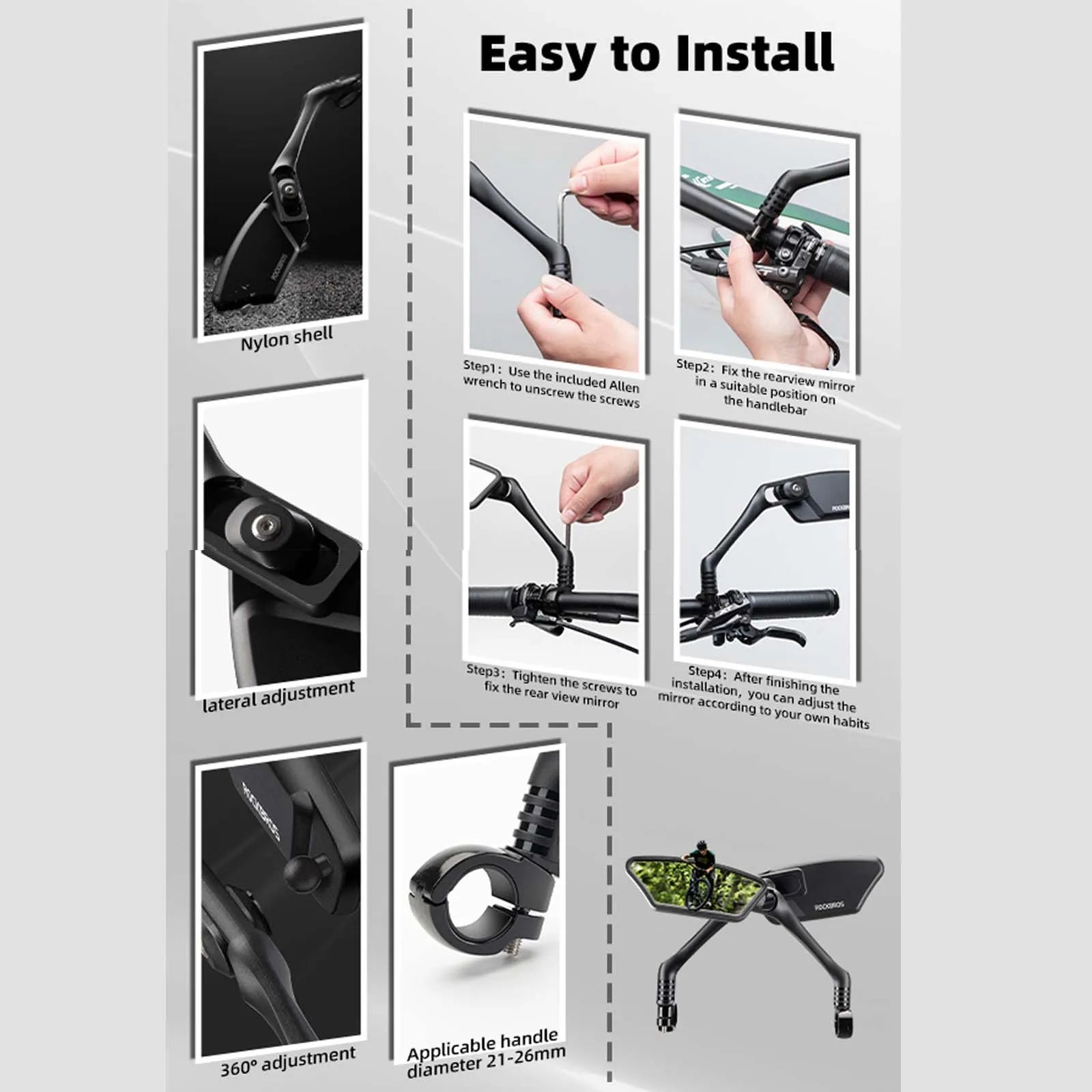 Adjustable Bike Handlebar Mirror - OVERLANDERS Outfitter