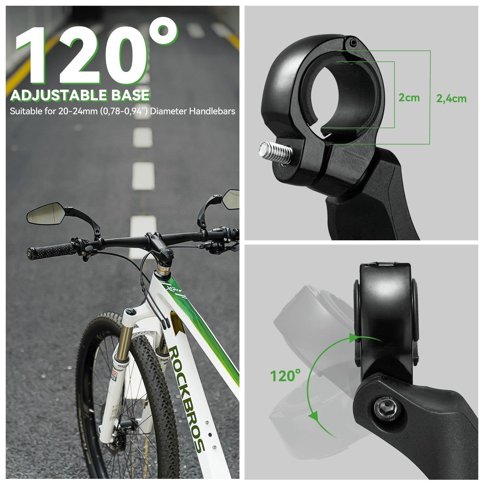Bike Handlebar Rear View Mirror - OVERLANDERS Outfitter