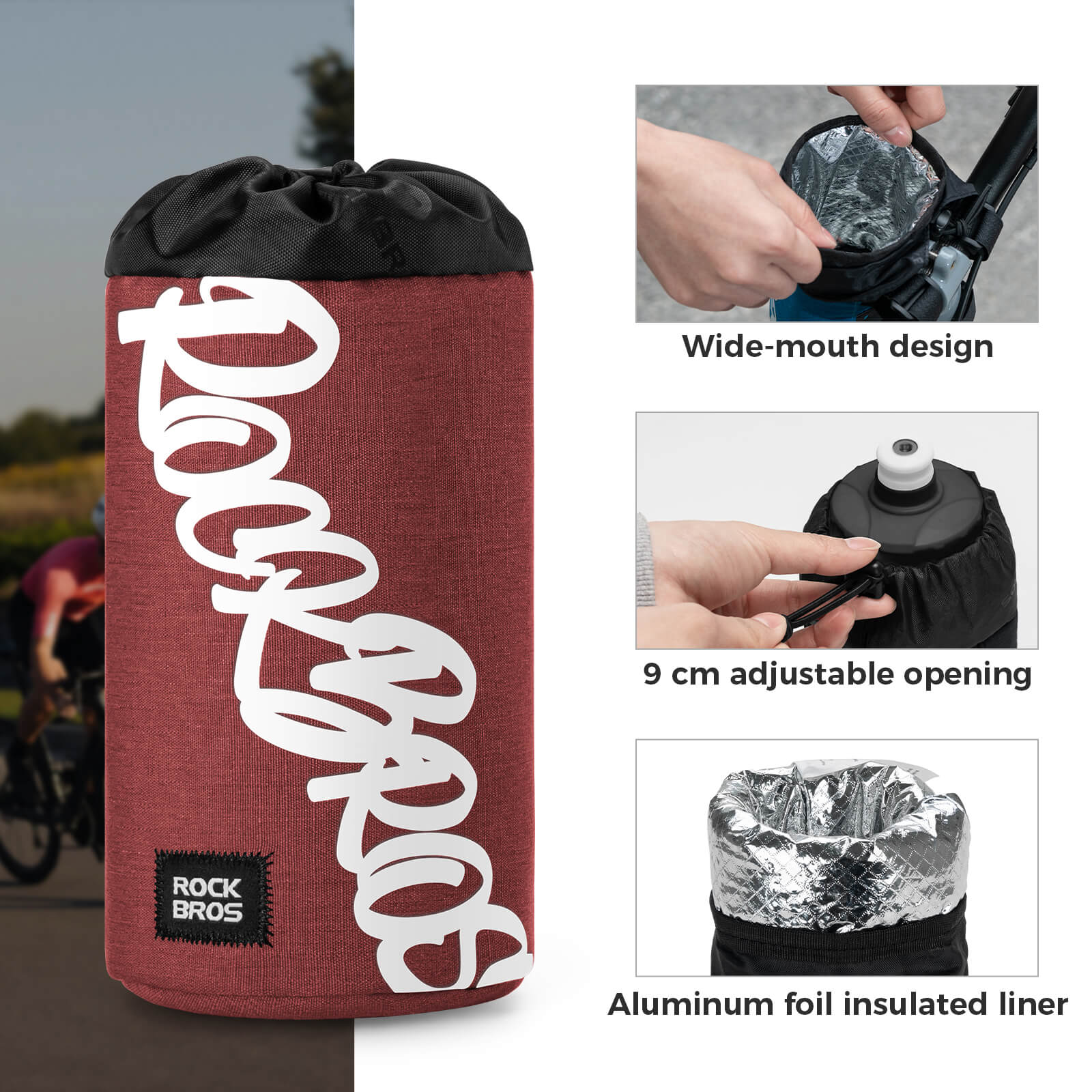 FlashRide Sketch Bike Handlebar Water Bottle Bag - 1L - OVERLANDERS Outfitter