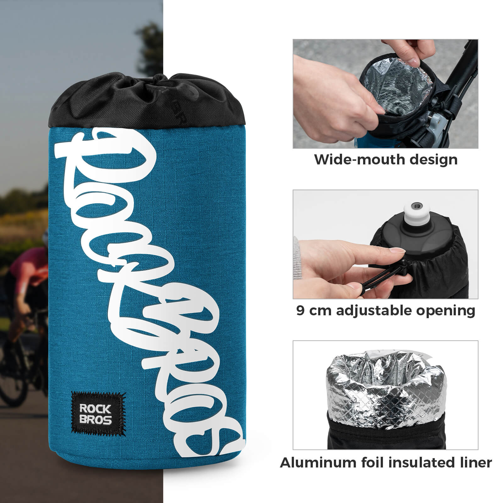 FlashRide Sketch Bike Handlebar Water Bottle Bag - 1L - OVERLANDERS Outfitter