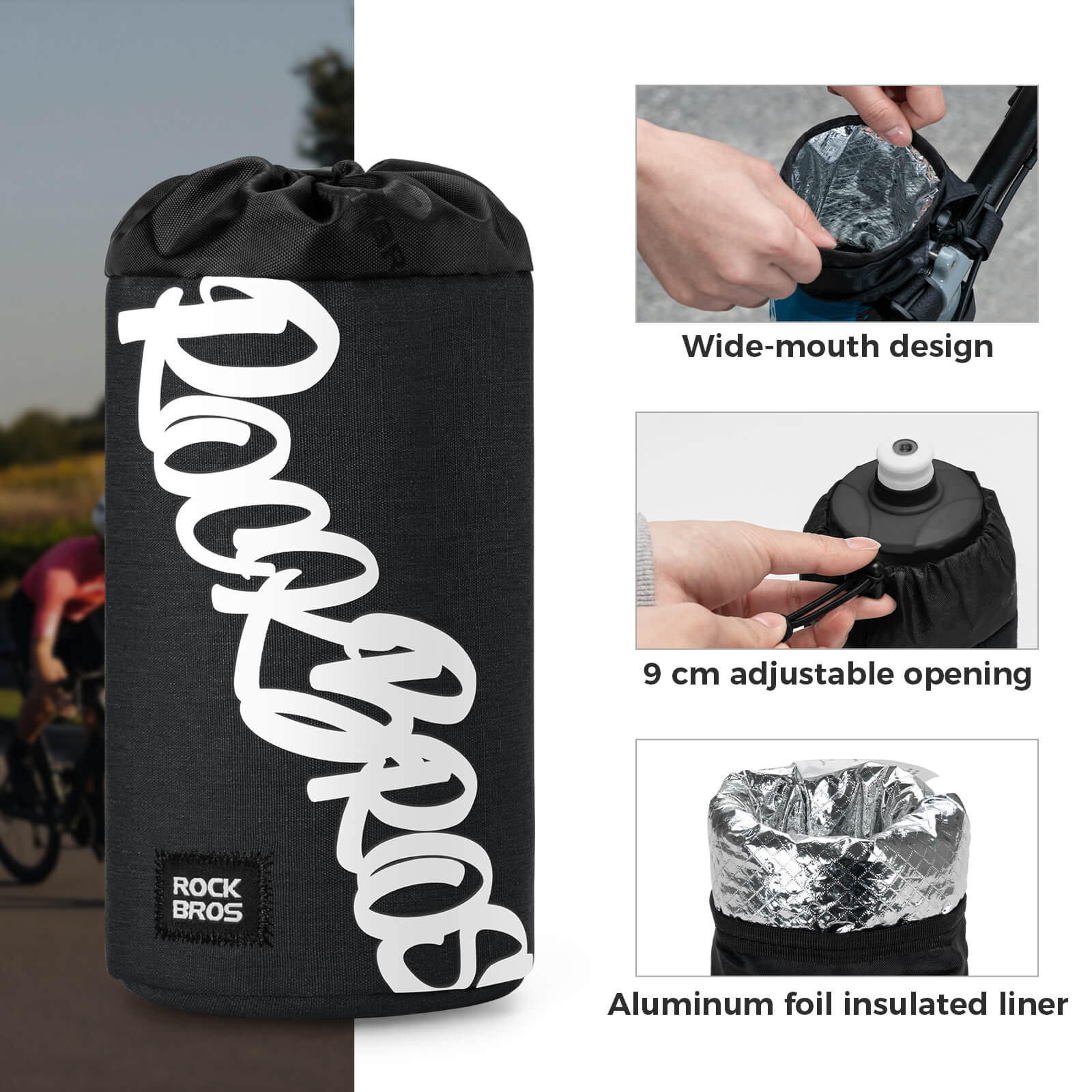 FlashRide Sketch Bike Handlebar Water Bottle Bag - 1L - OVERLANDERS Outfitter