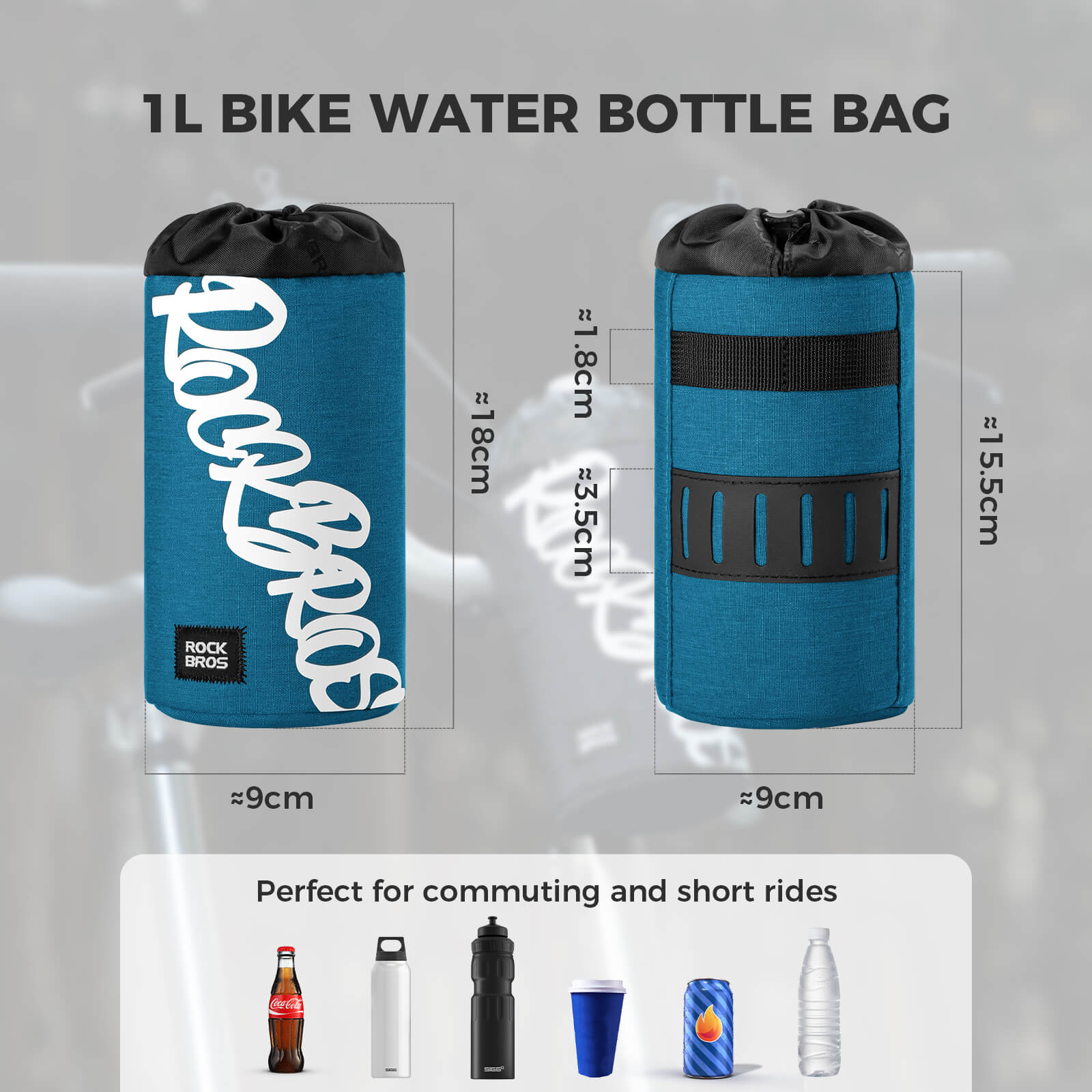FlashRide Sketch Bike Handlebar Water Bottle Bag - 1L - OVERLANDERS Outfitter