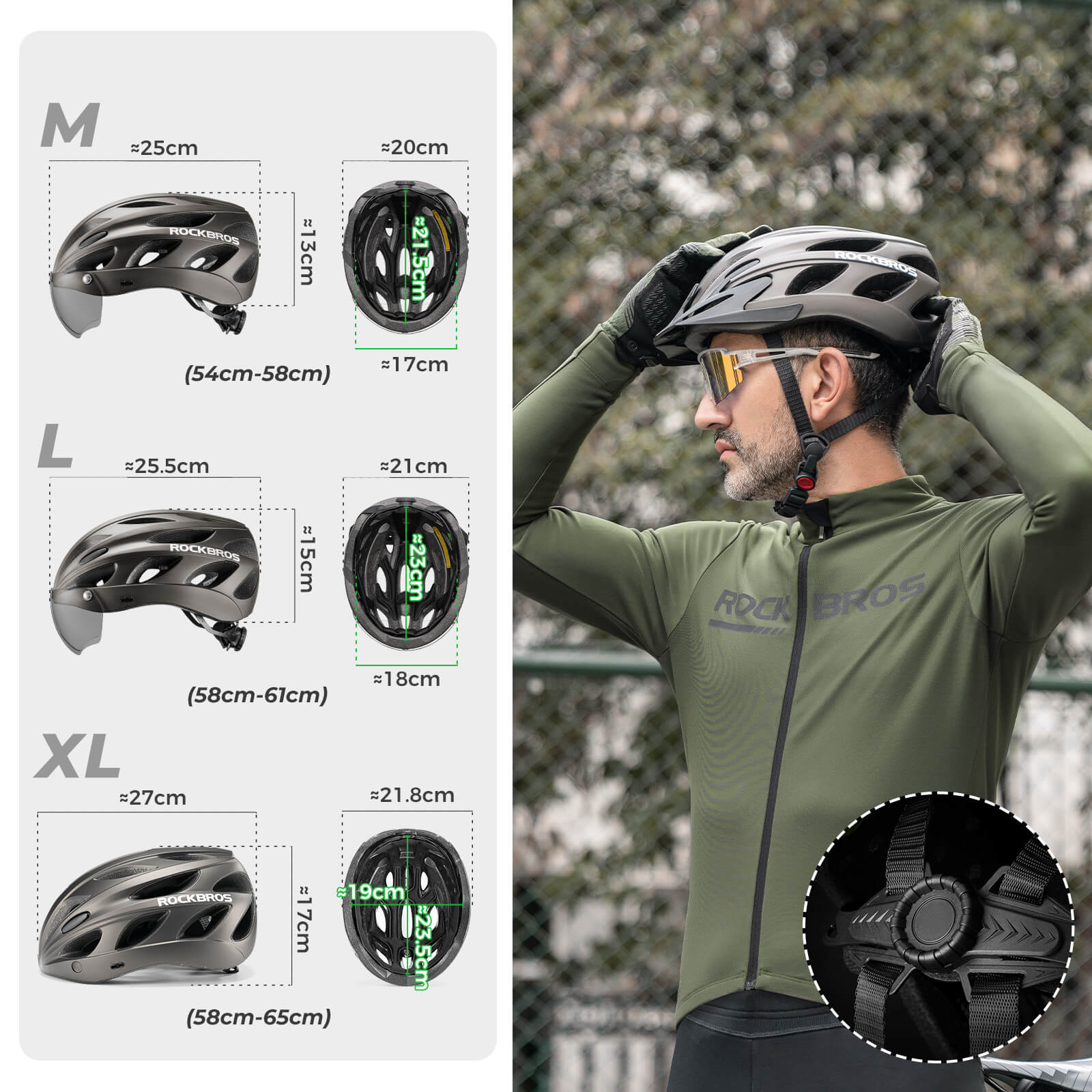 Pottier Bike Helmet with Visor and Goggles - OVERLANDERS Outfitter