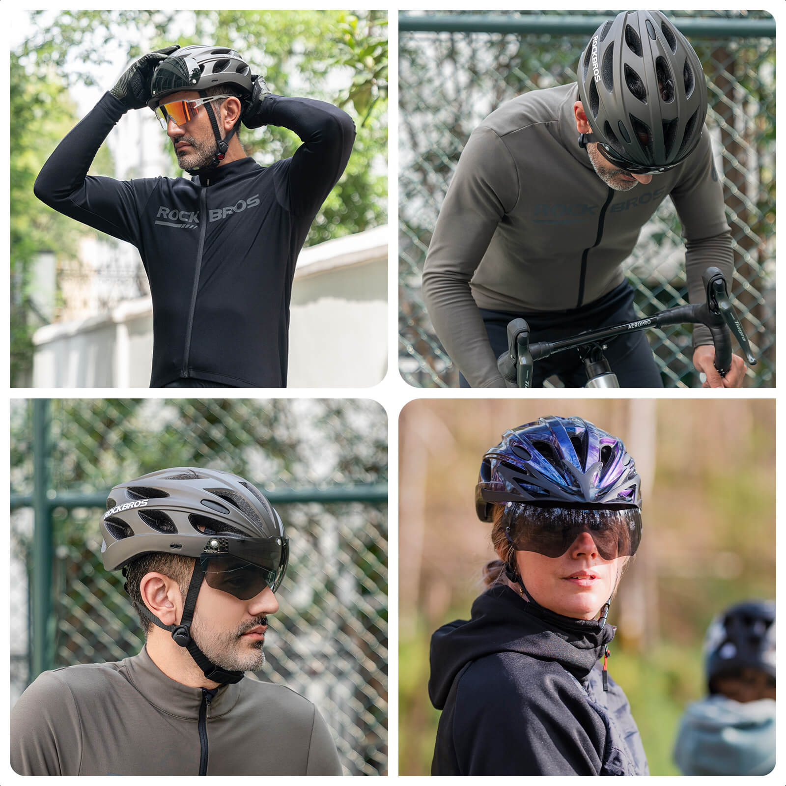 Pottier Bike Helmet with Visor and Goggles - OVERLANDERS Outfitter