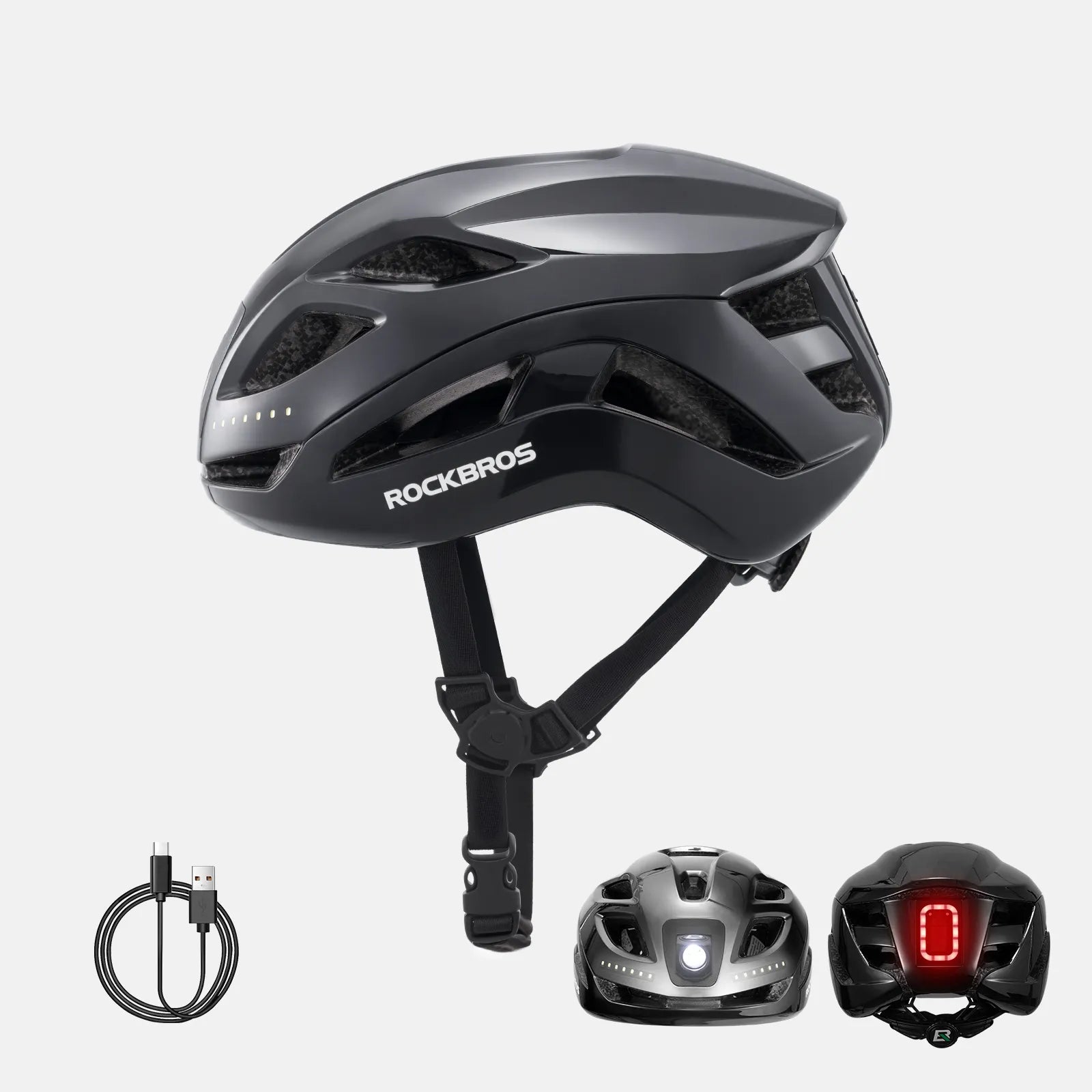 Bike Helmet with LED Front and Rear Light - OVERLANDERS Outfitter