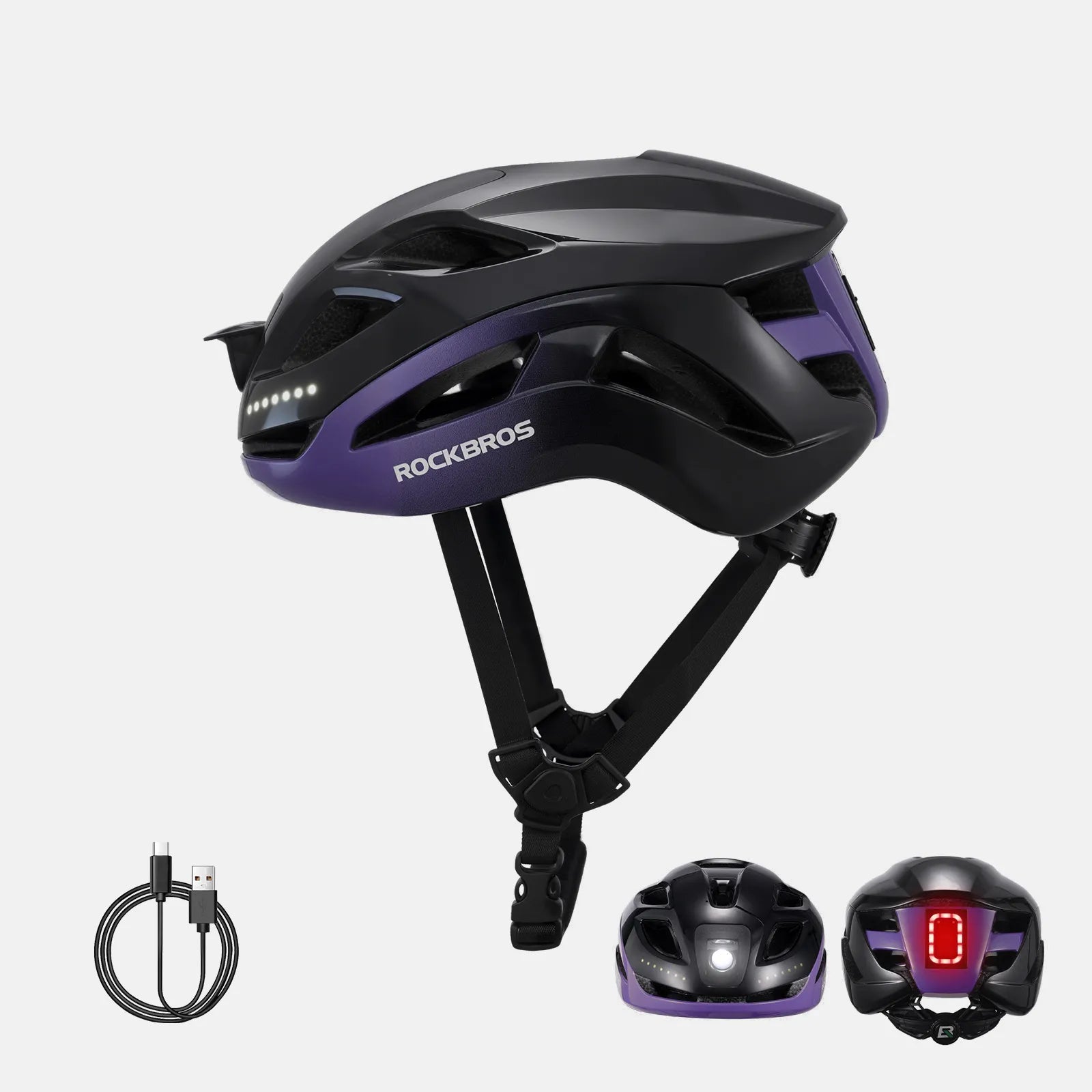 Bike Helmet with LED Front and Rear Light - OVERLANDERS Outfitter