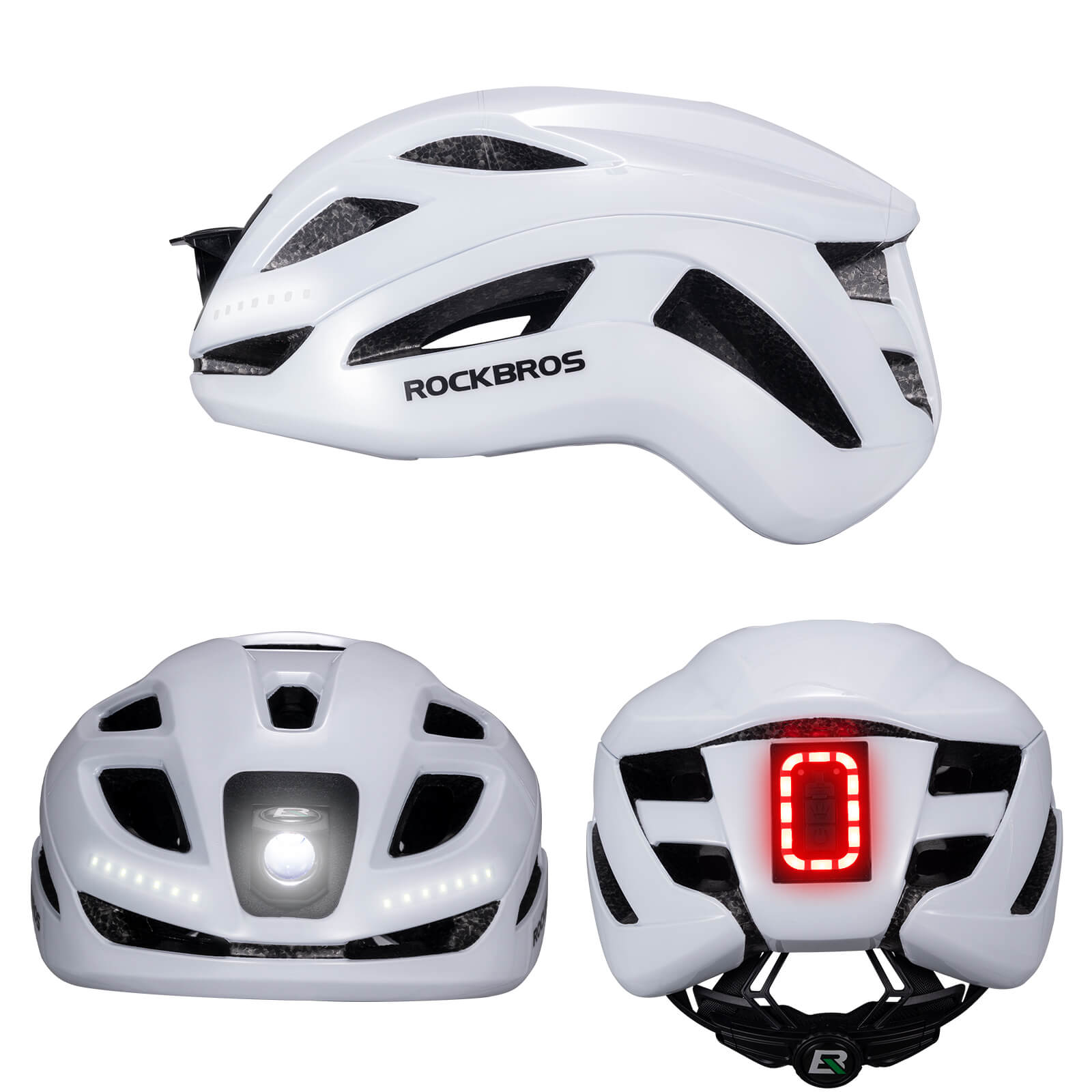 Bike Helmet with LED Front and Rear Light - OVERLANDERS Outfitter