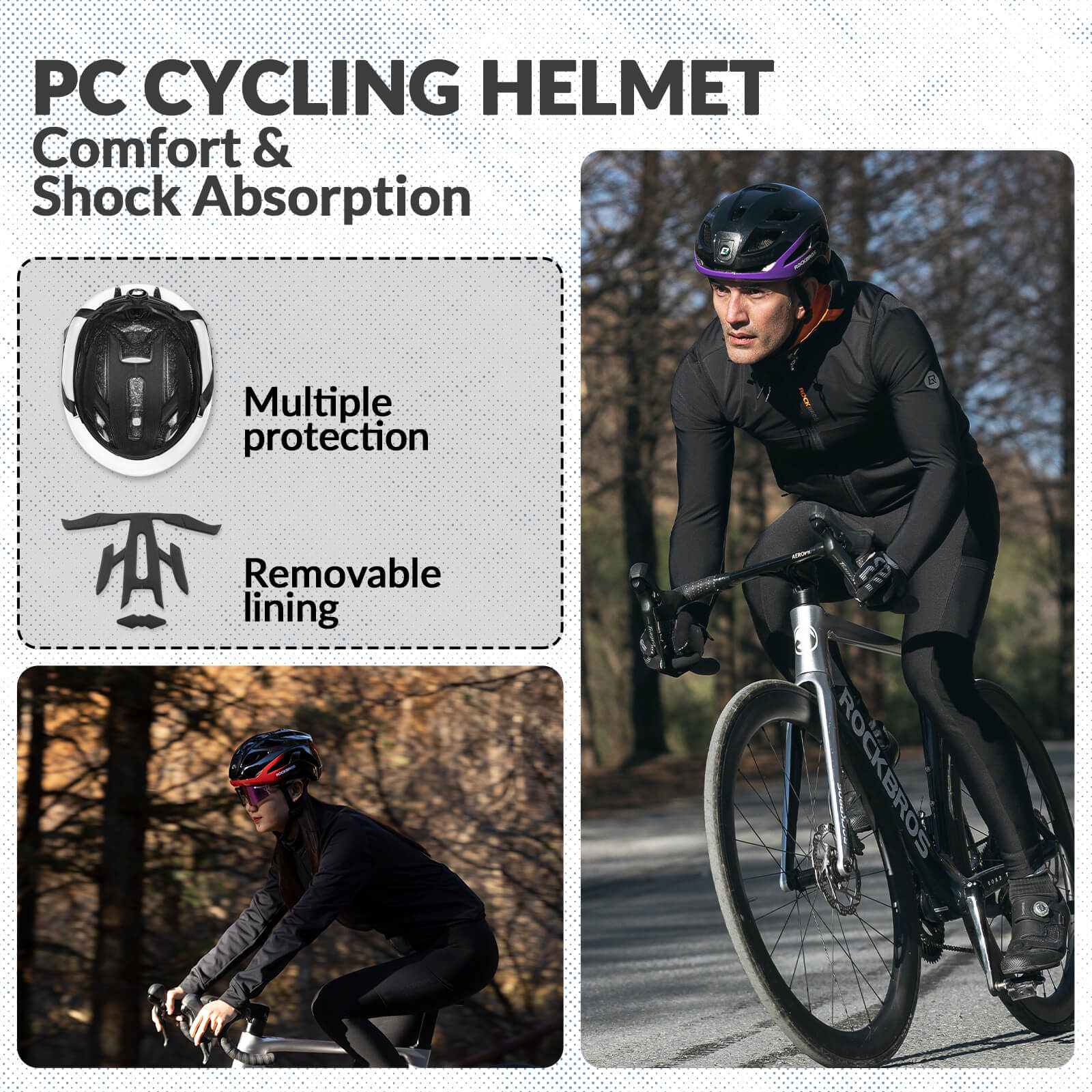 Bike Helmet with LED Front and Rear Light - OVERLANDERS Outfitter