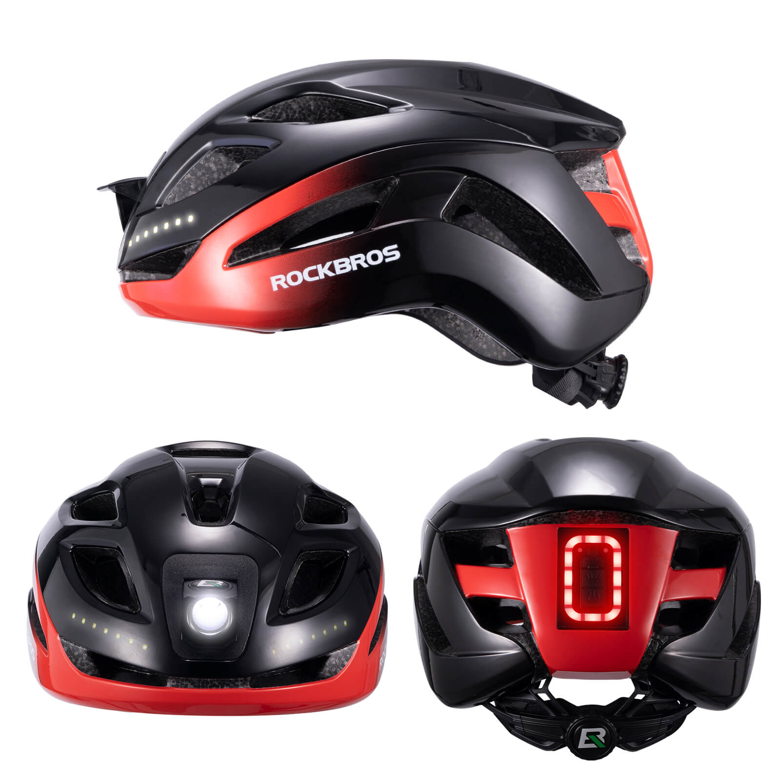 Bike Helmet with LED Front and Rear Light - OVERLANDERS Outfitter