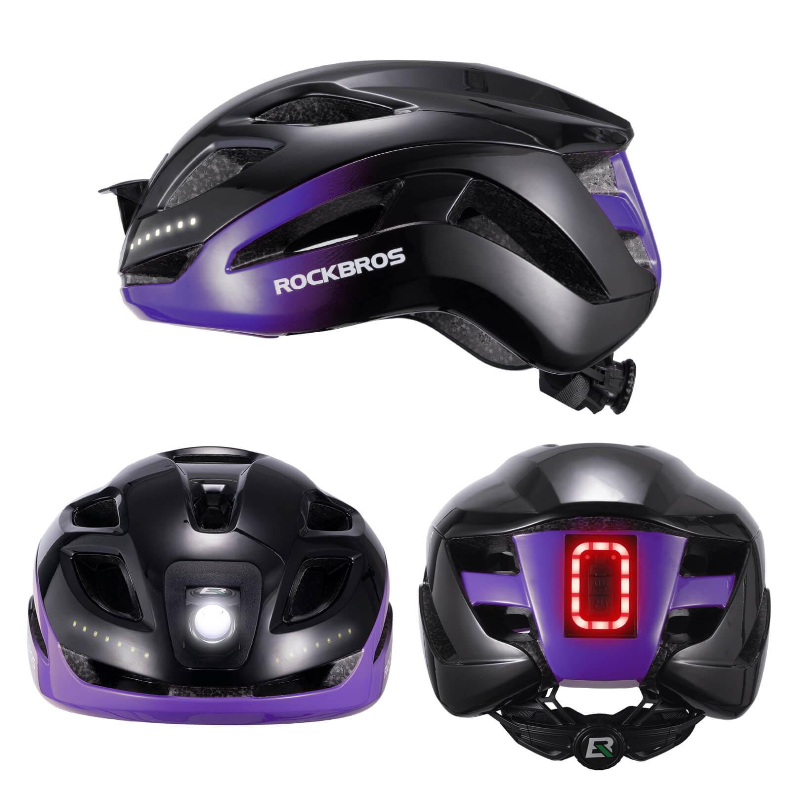 Bike Helmet with LED Front and Rear Light - OVERLANDERS Outfitter