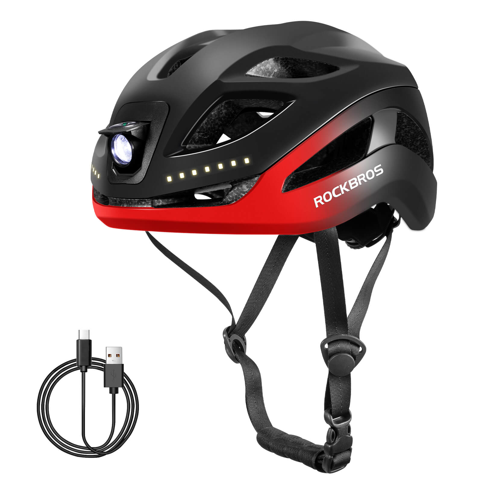 Bike Helmet with LED Front and Rear Light - OVERLANDERS Outfitter