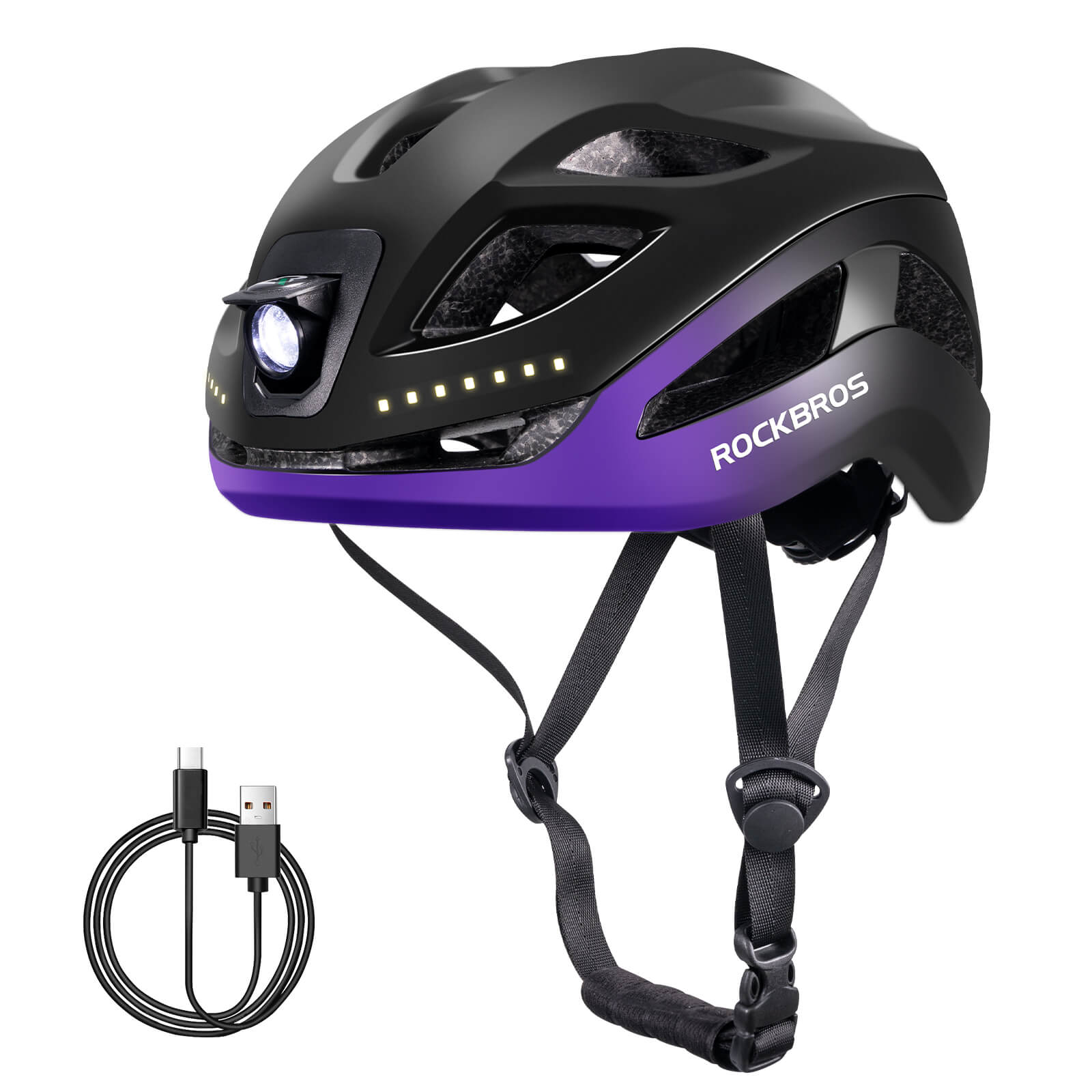 Bike Helmet with LED Front and Rear Light - OVERLANDERS Outfitter