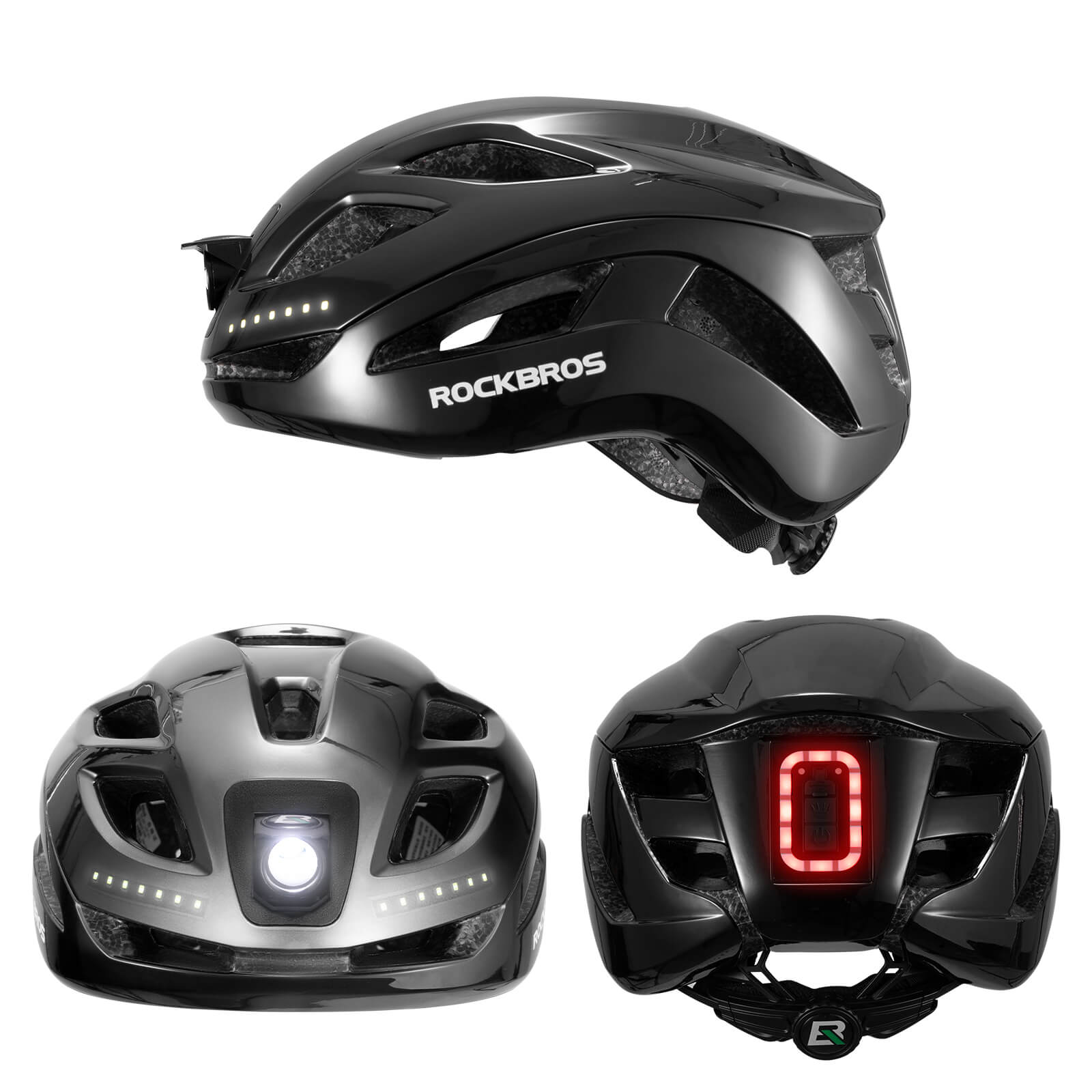 Bike Helmet with LED Front and Rear Light - OVERLANDERS Outfitter