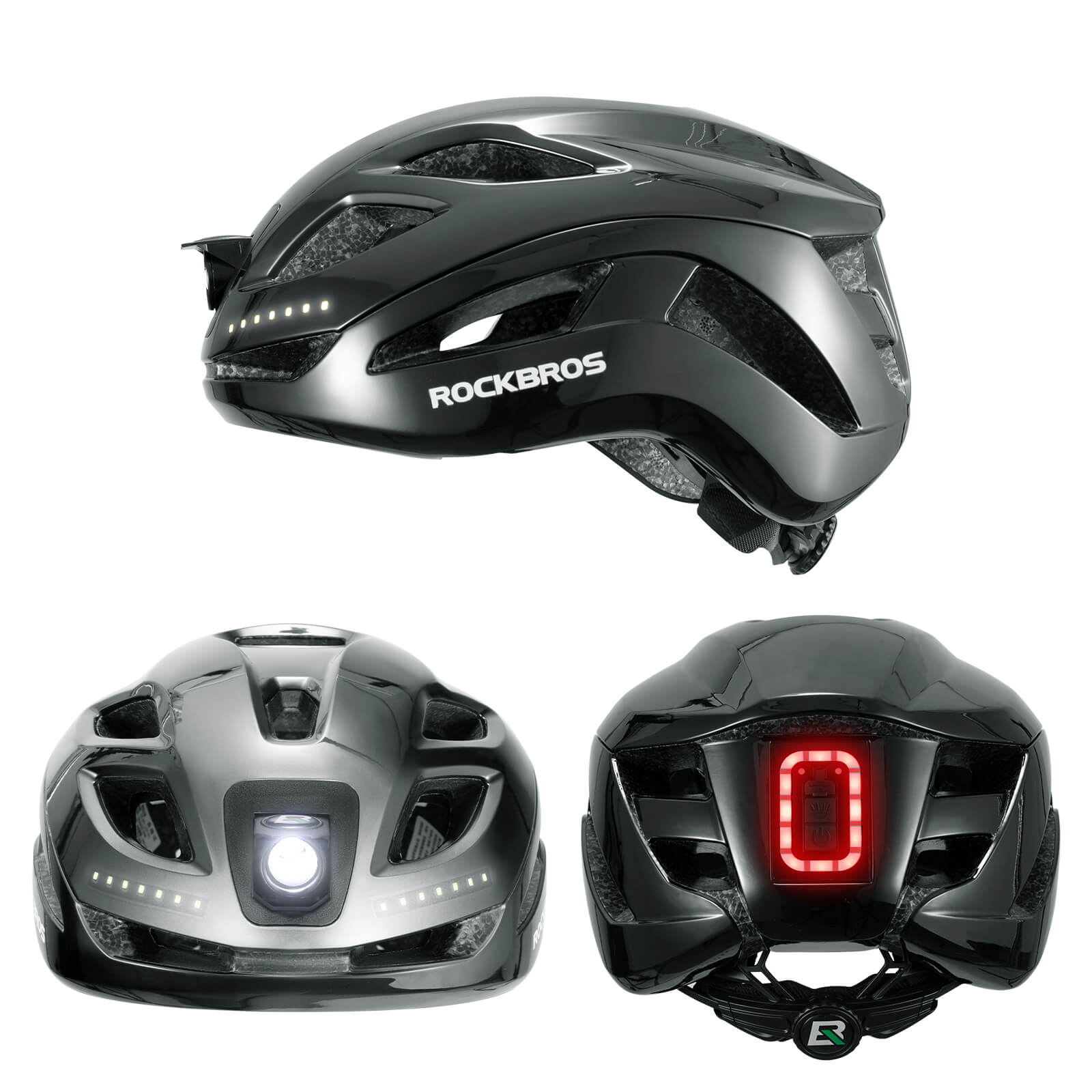 Bike Helmet with LED Front and Rear Light - OVERLANDERS Outfitter