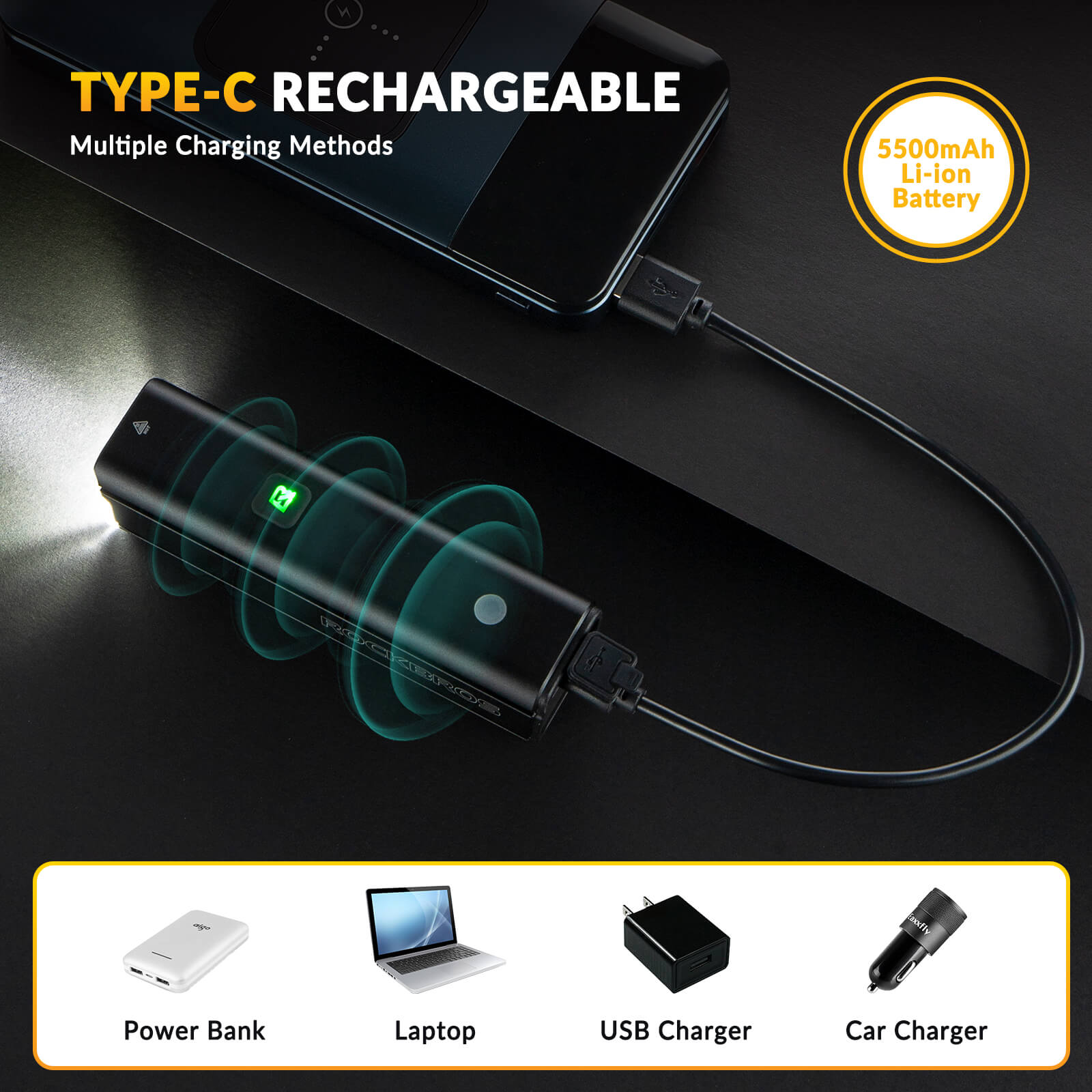 RHL1500 Bike Front Light with Intelligent Temperature Control - OVERLANDERS Outfitter