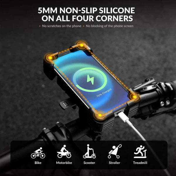 ROCKBROS Bike Phone Holder Mount Clamp 360 Rotatable Motorcycle Mount - OVERLANDERS Outfitter