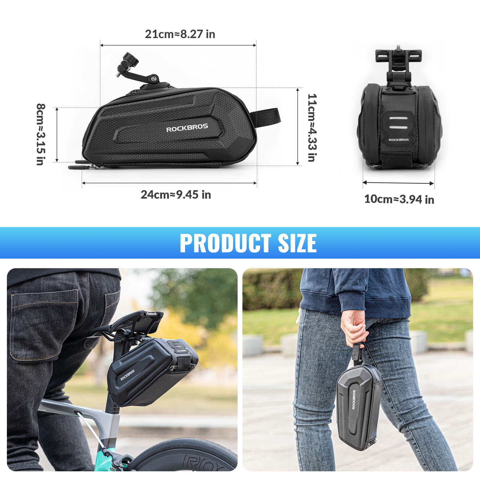 Bike Saddle Bag Hard Shell 1.7L - OVERLANDERS Outfitter
