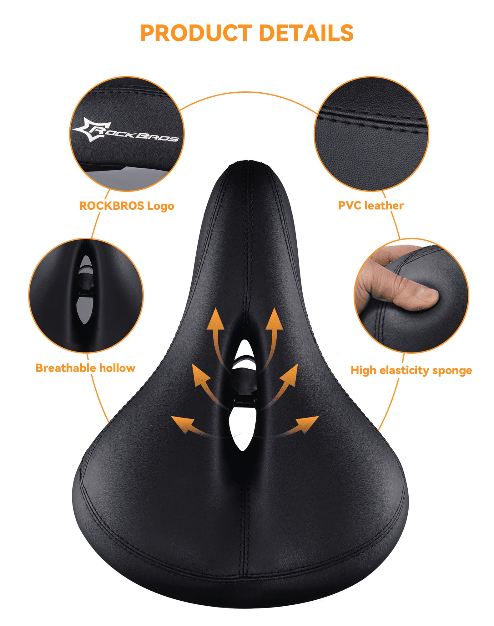 Comfort Bike Saddle with Rear Safety Light - OVERLANDERS Outfitter