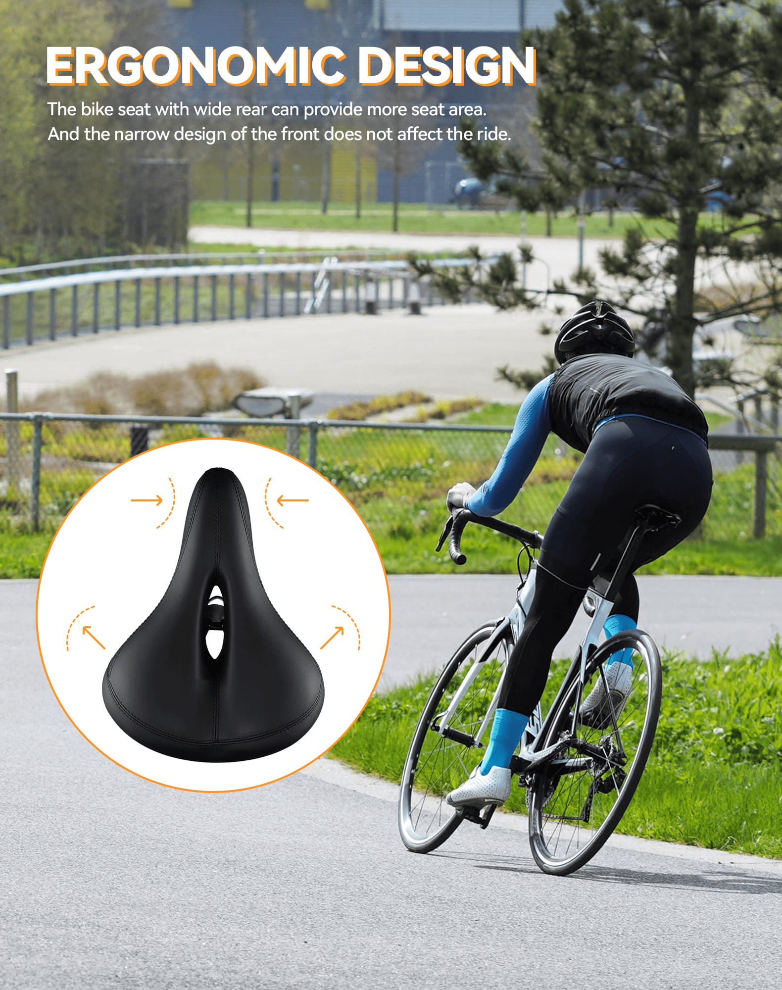 Comfort Bike Saddle with Rear Safety Light - OVERLANDERS Outfitter